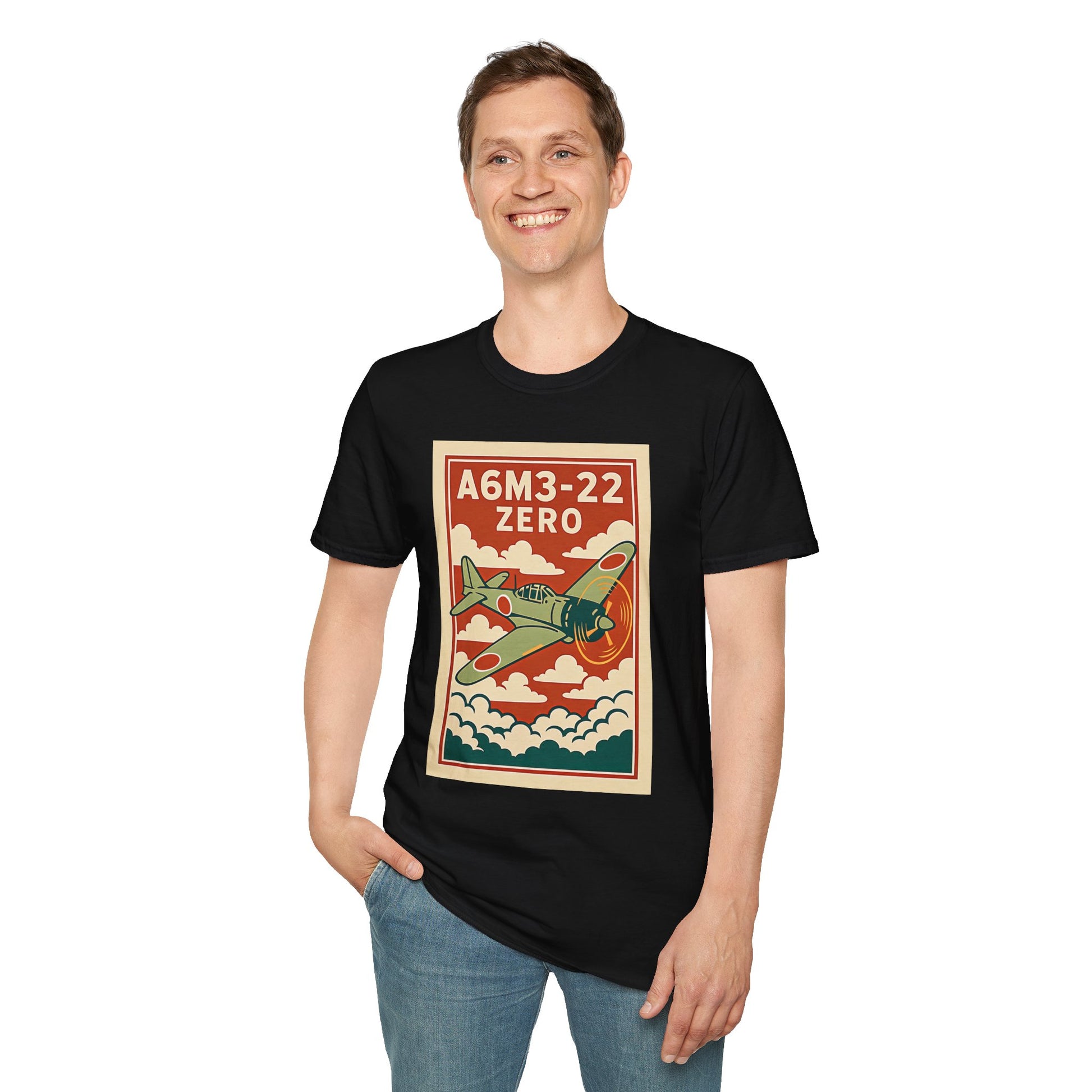 A6M Zero Premium T-Shirt – WWII Japanese Fighter Full Graphic Aviation Tee - Pilot gifts - warbird t-shirt