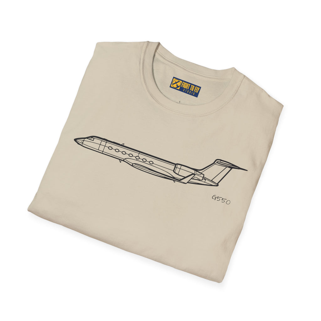 G550 T-Shirt – Gulfstream G550 Long-Range Business Jet Aviation Tee