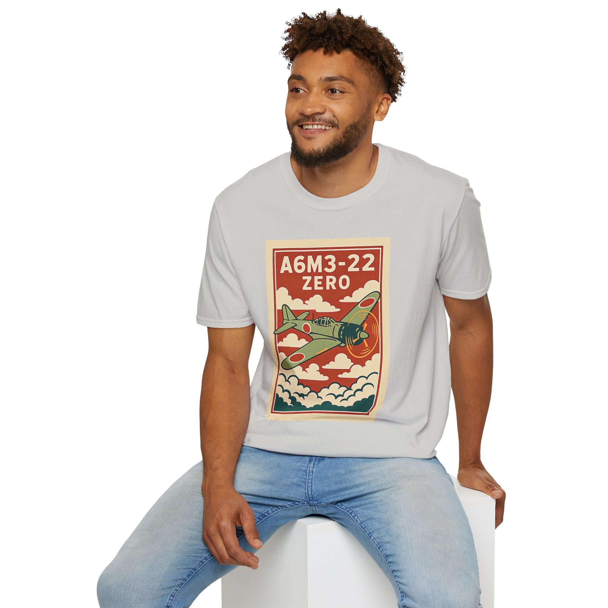 A6M Zero Premium T-Shirt – WWII Japanese Fighter Full Graphic Aviation Tee - Pilot gifts - warbird t-shirt