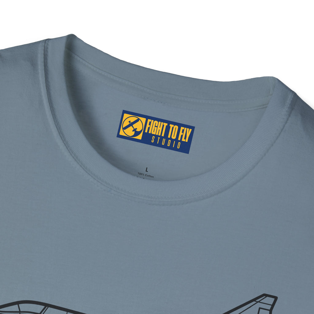 JA37C T-Shirt – JA37C Cold War Fighter Jet Side Profile Aviation Tee