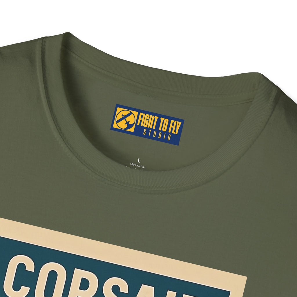 F4U Corsair Premium T-Shirt – Bent-Wing Fighter Full Graphic WWII Aviation Tee - Pilot gifts - warbird t-shirt