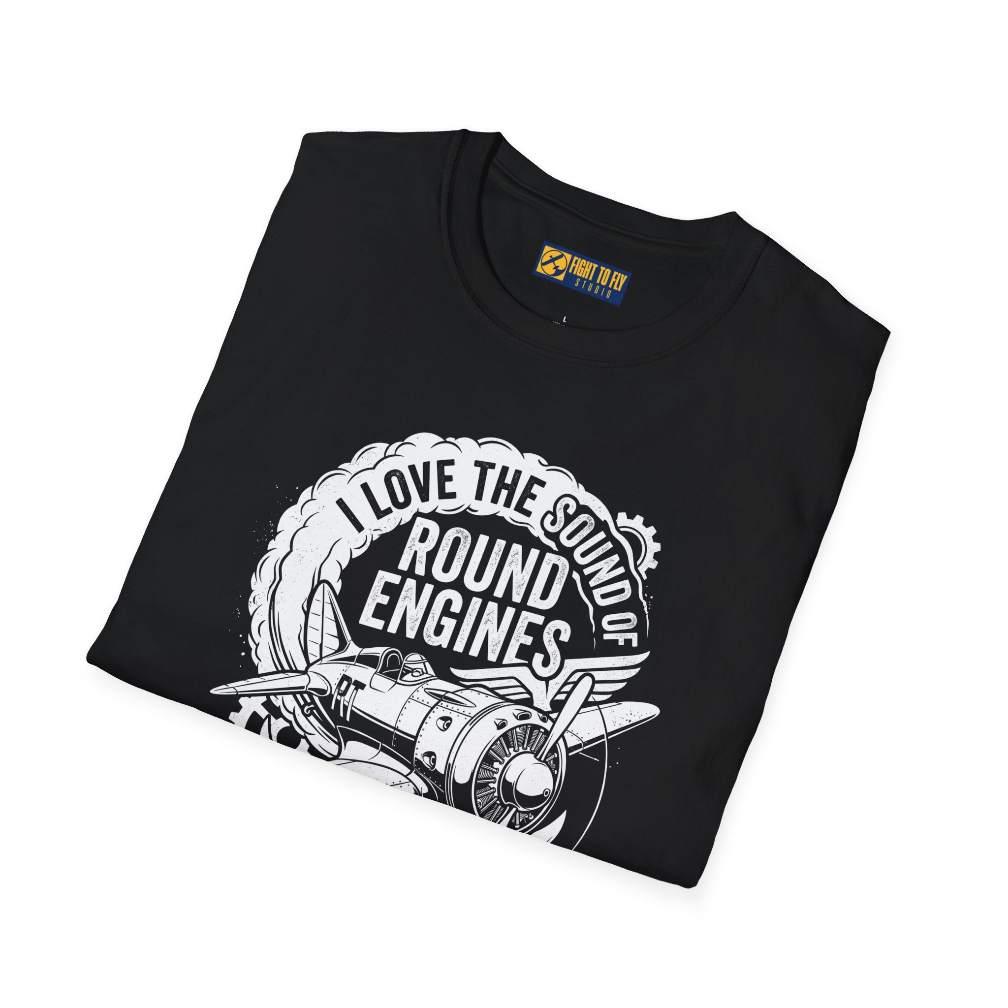 I Love the Sound of Round Engines Retro Aviation Tee