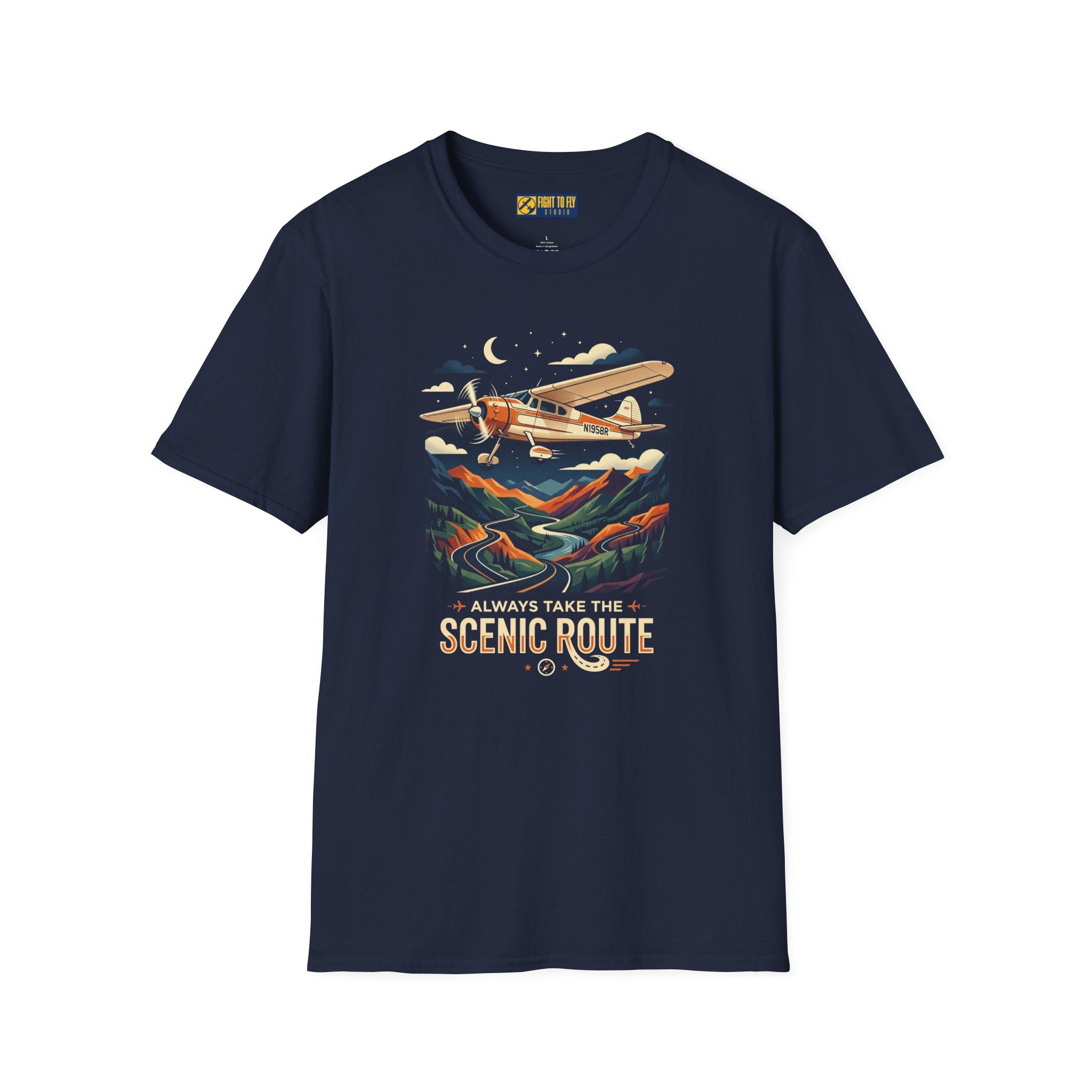 Always Take the Scenic Route Vintage Aviation Tee