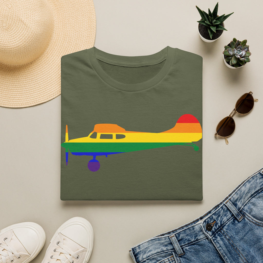 Cessna 170 Rainbow Pride Airplane Silhouette