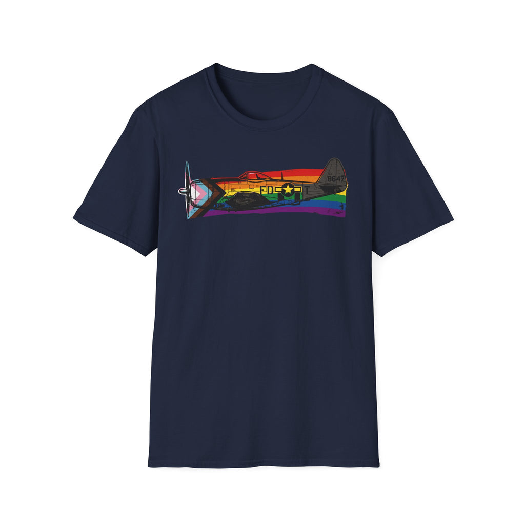 P-47 Thunderbolt Progress Pride Vintage Warbird T-Shirt