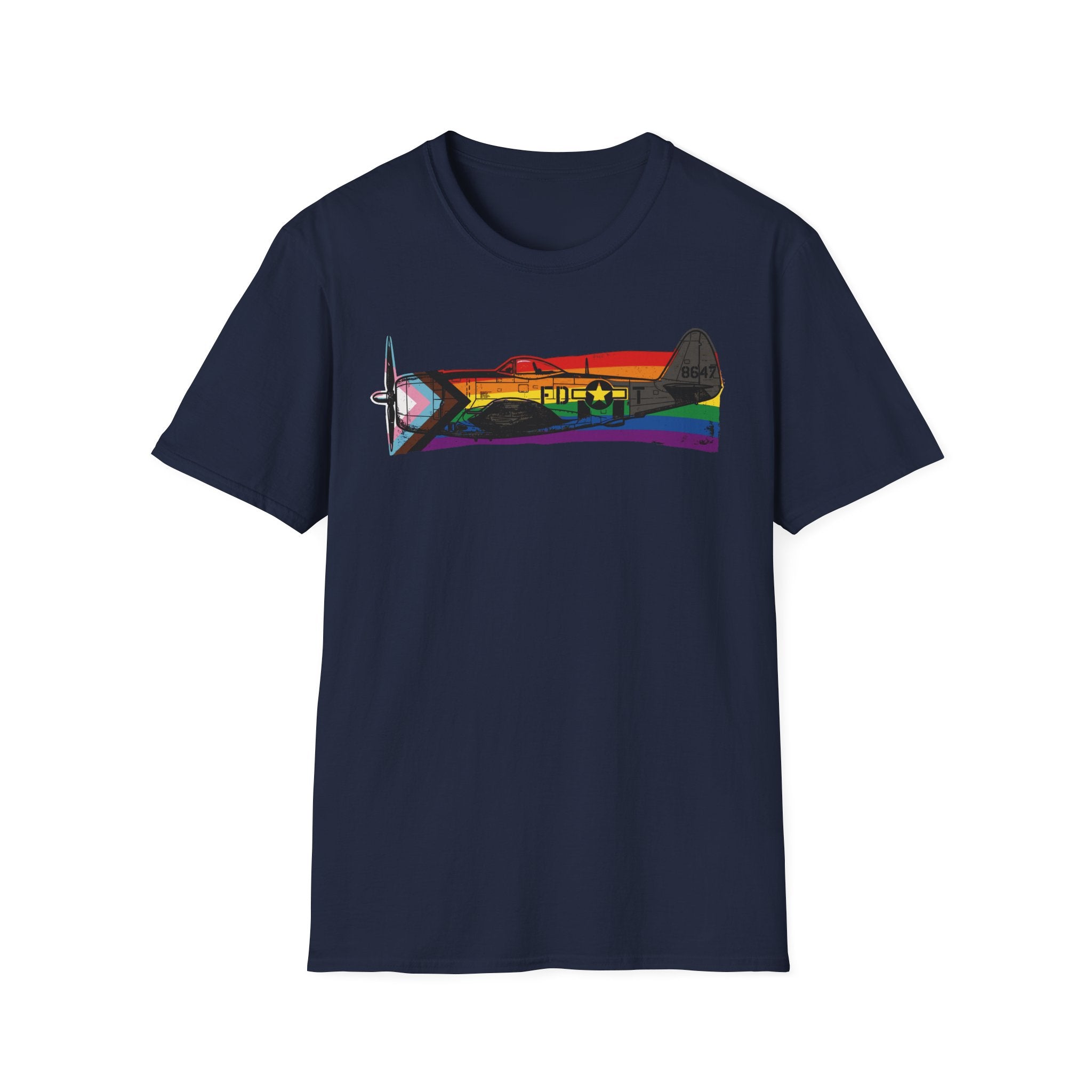 P-47 Thunderbolt Progress Pride Vintage Warbird T-Shirt