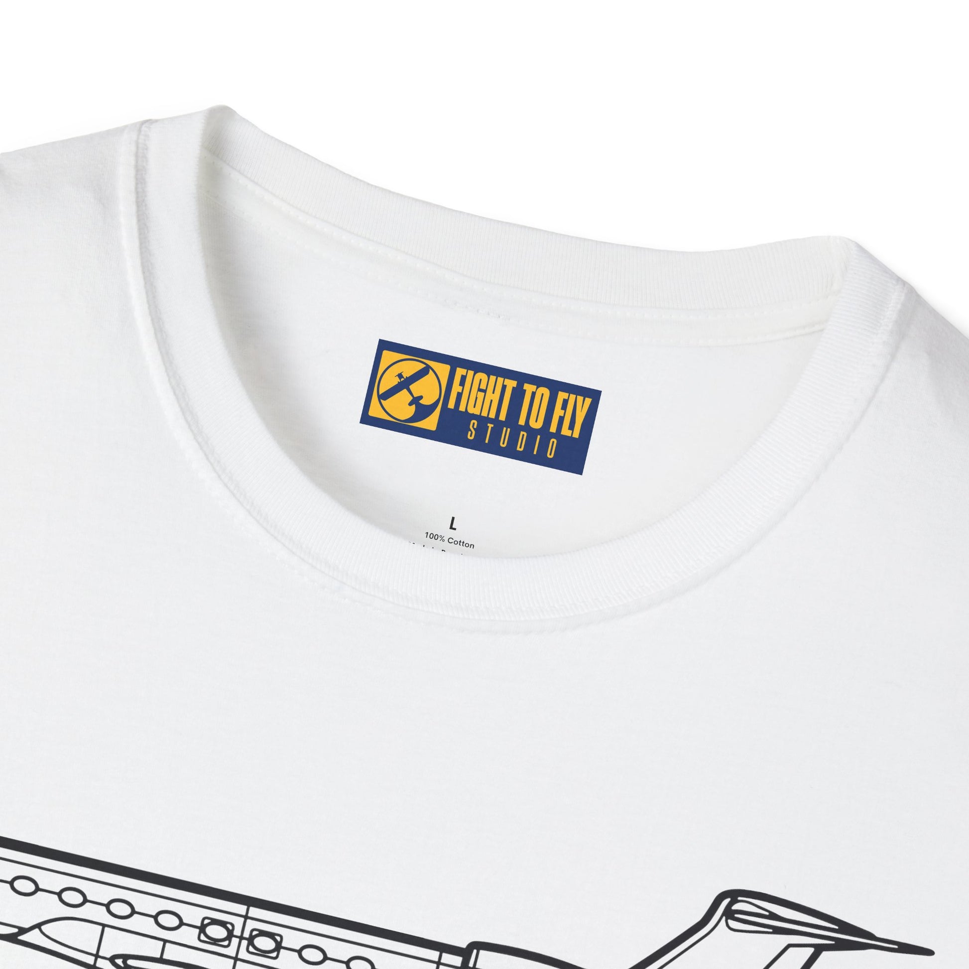 G650 T-Shirt – Gulfstream G650 Private Jet Side Profile Aviation Tee