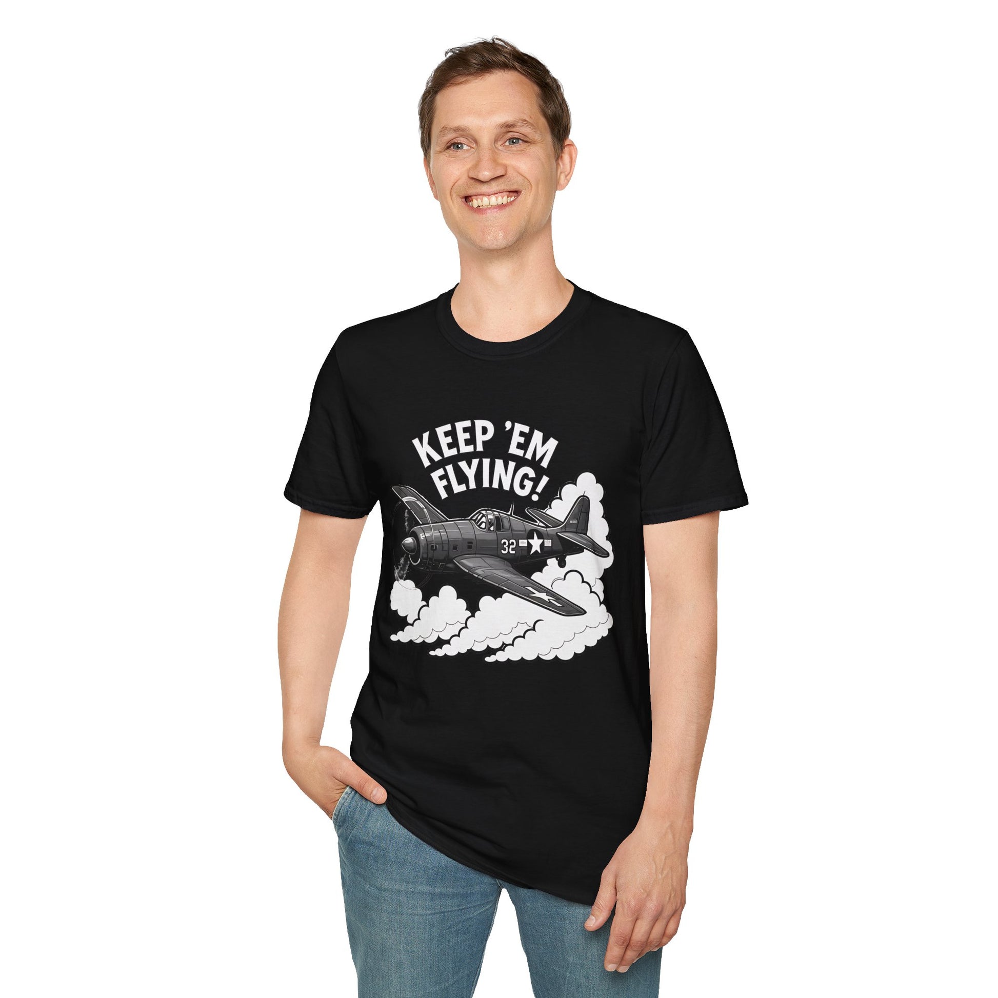 F6F Hellcat Premium T-Shirt – “Keep ’Em Flying!” WWII Naval Fighter Graphic Tee - Pilot gifts - warbird t-shirt