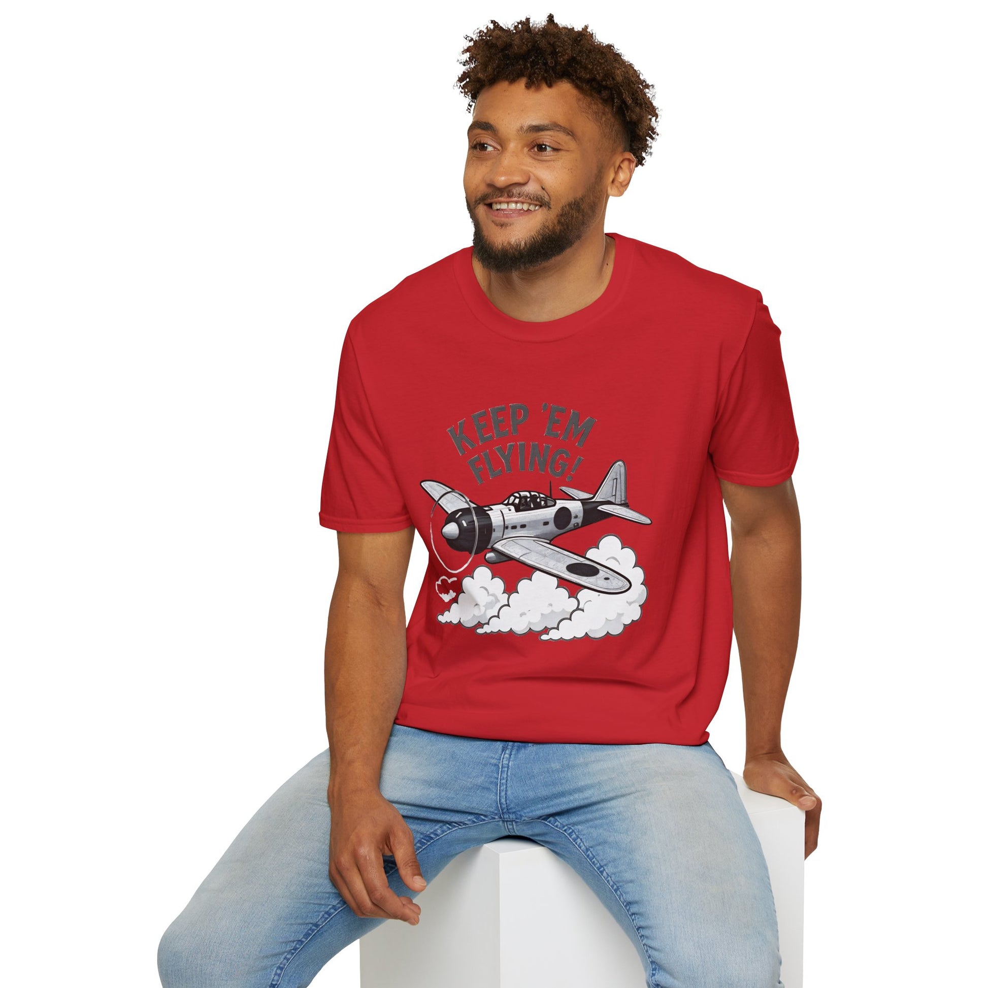 Zero Premium T-Shirt – “Keep ’Em Flying!” WWII Japanese Fighter Graphic Tee - Pilot gifts - warbird t-shirt