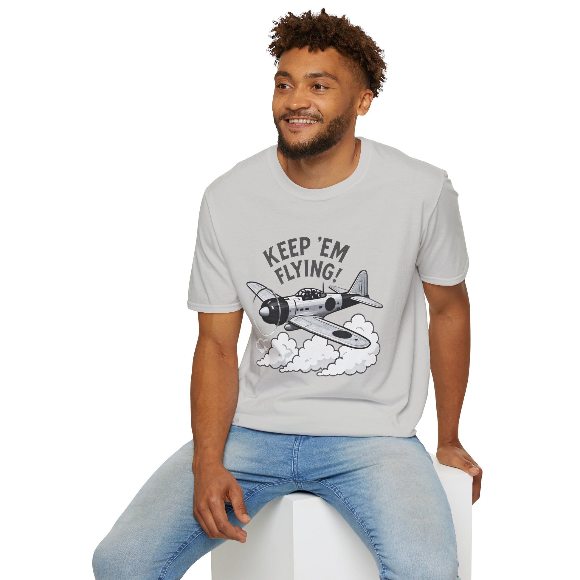 Zero Premium T-Shirt – “Keep ’Em Flying!” WWII Japanese Fighter Graphic Tee - Pilot gifts - warbird t-shirt