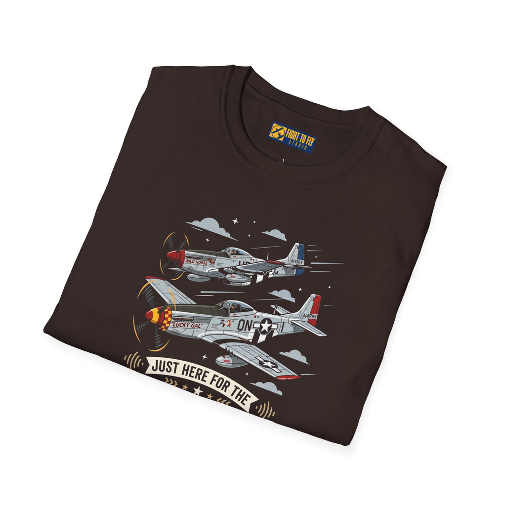 Just Here for the Airplane Noise Mustang Tee