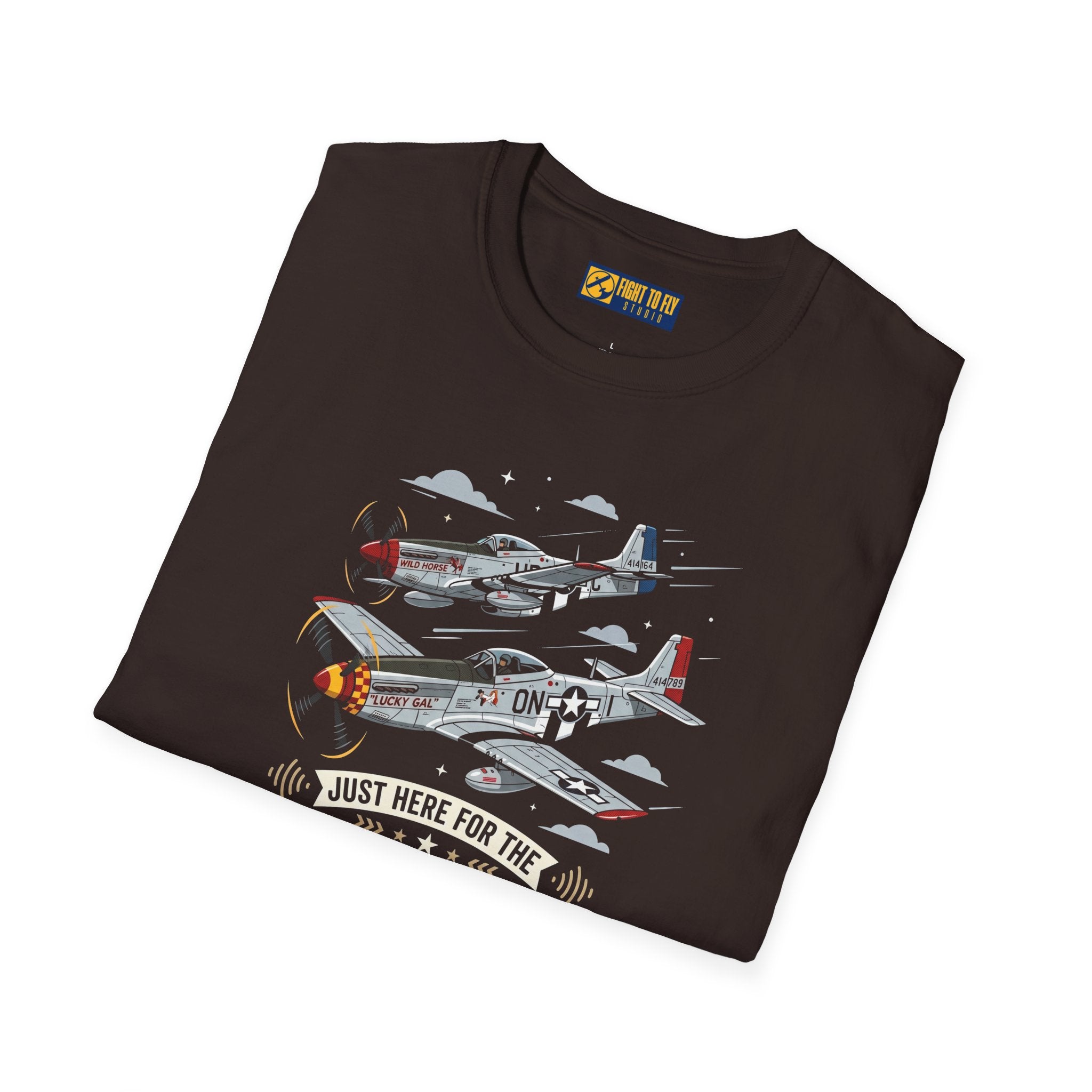 Just Here for the Airplane Noise Mustang Tee