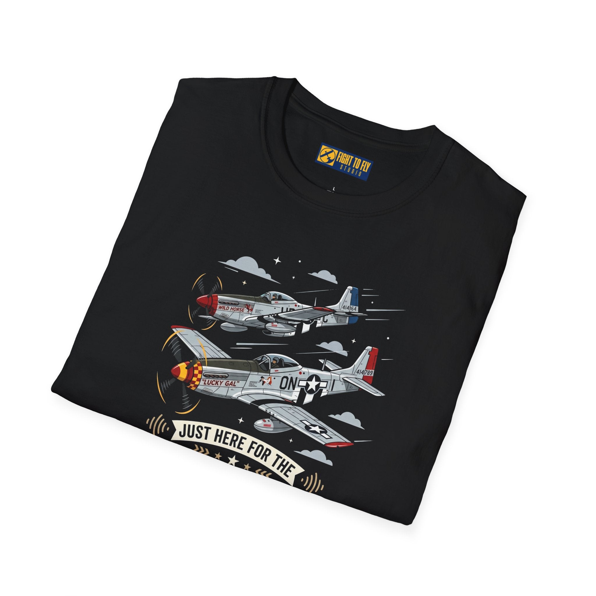 Just Here for the Airplane Noise Mustang Tee