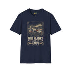 Old Planes Make Me Happy Vintage Biplane Tee