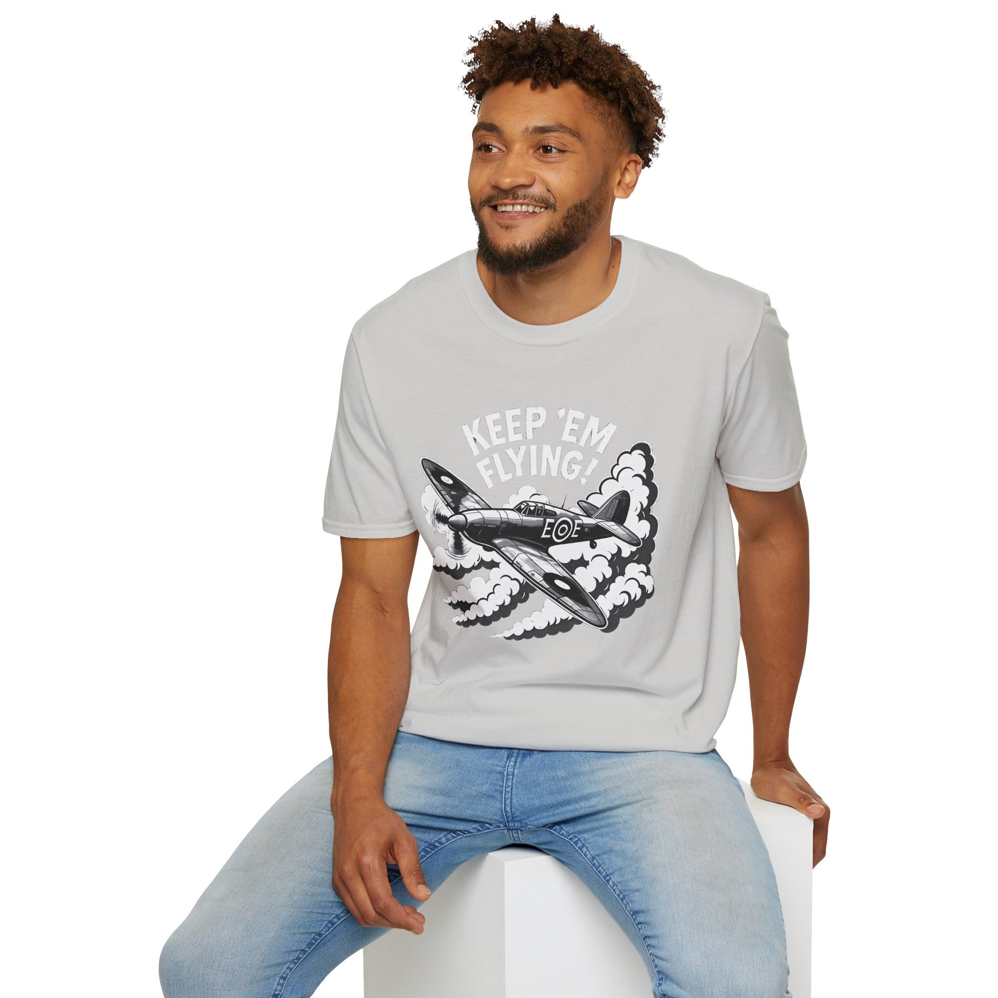 Hurricane Premium T-Shirt – “Keep ’Em Flying!” WWII British Fighter Tee - Pilot gifts - warbird t-shirt