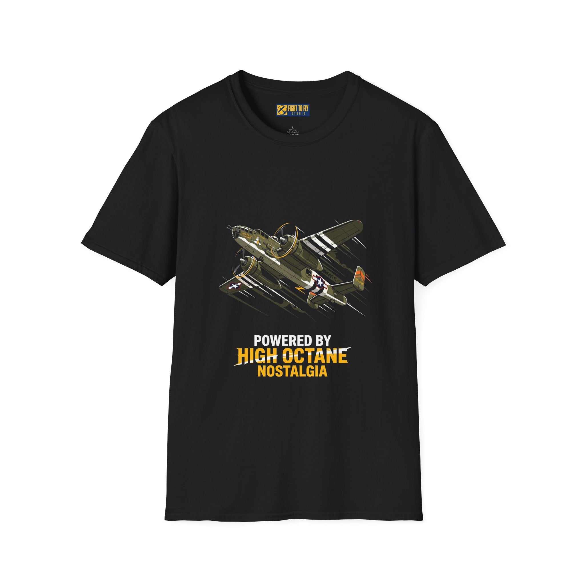 Powered by High Octane Nostalgia Warbird Tee