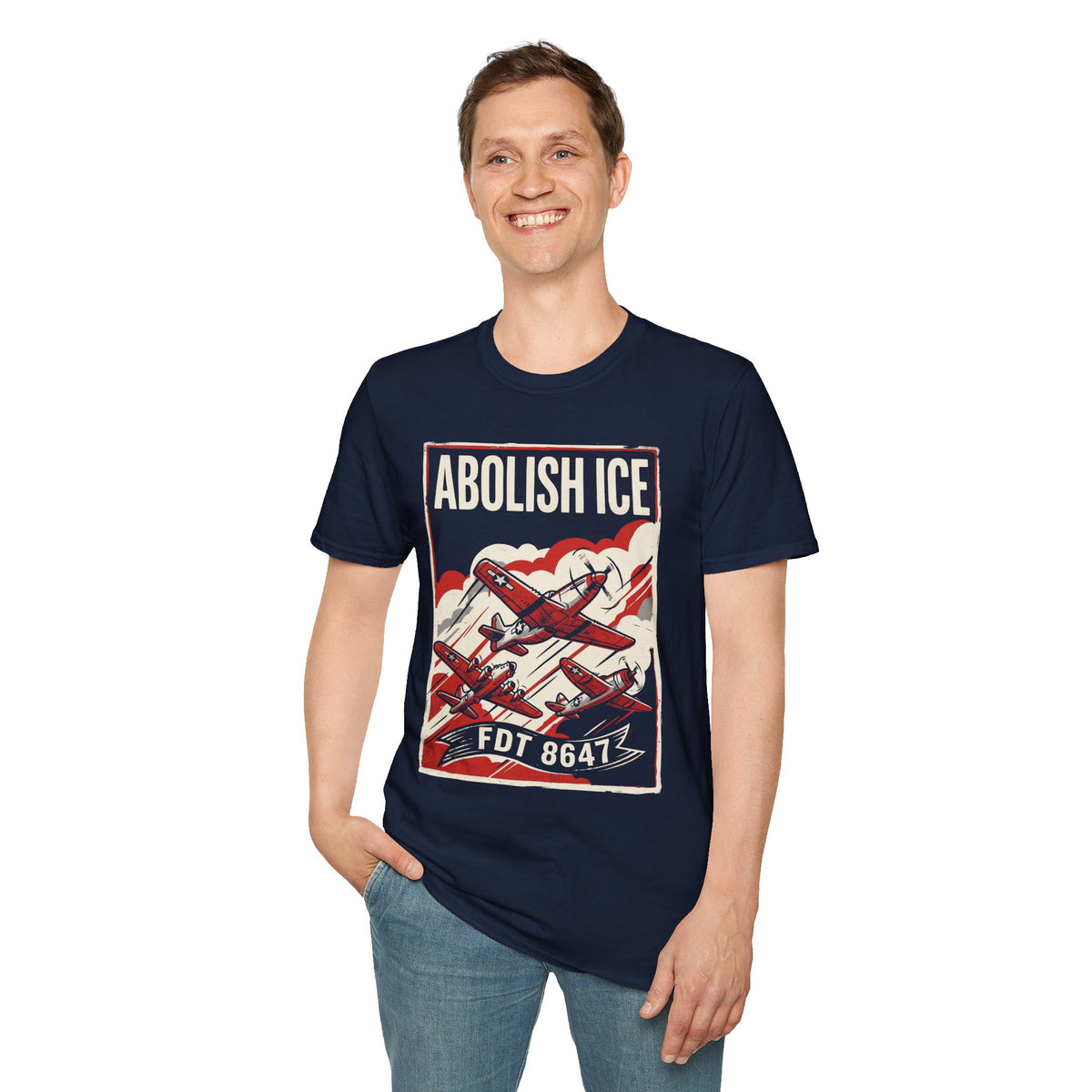 Abolish ICE WWII Warbirds Red Skies T-Shirt