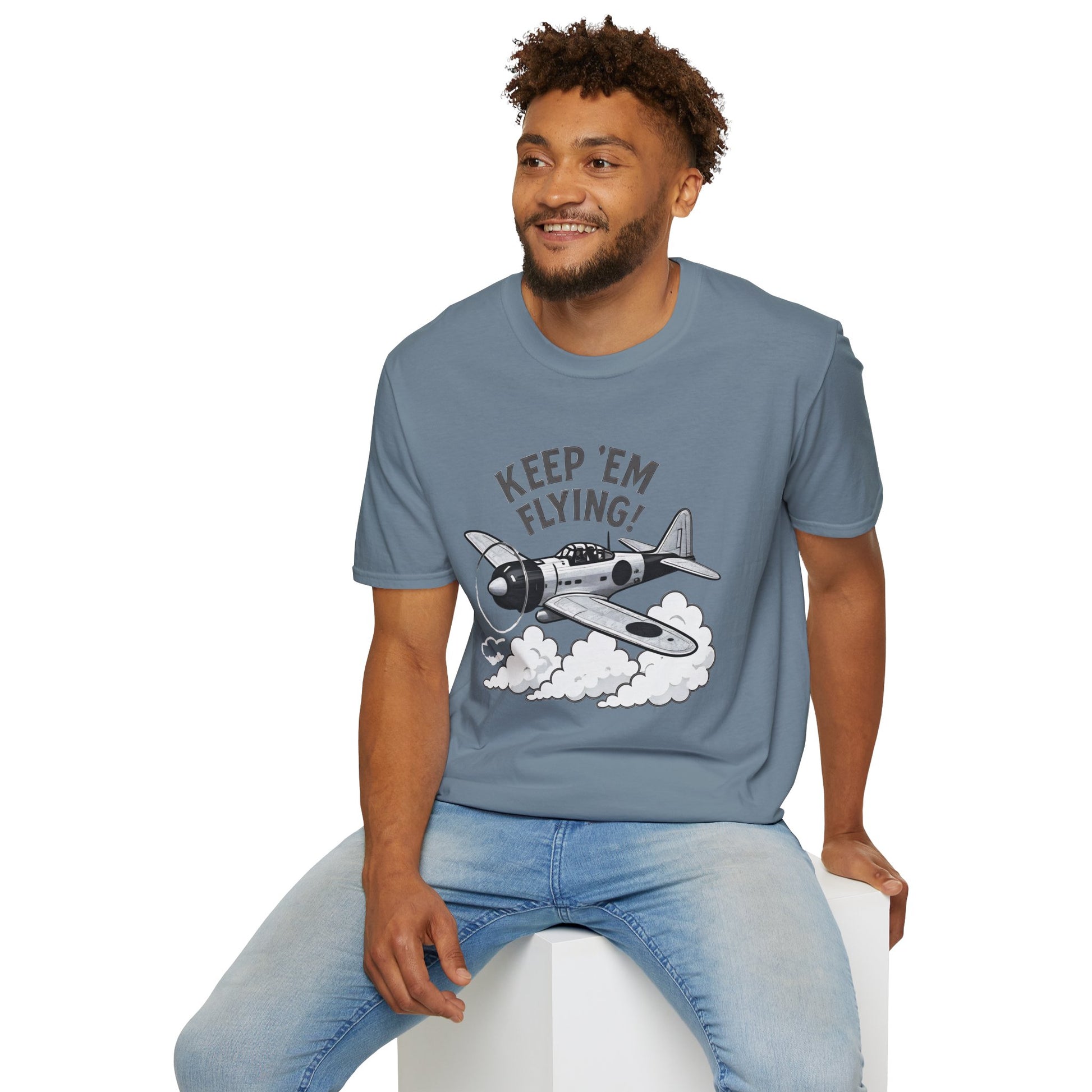 Zero Premium T-Shirt – “Keep ’Em Flying!” WWII Japanese Fighter Graphic Tee - Pilot gifts - warbird t-shirt
