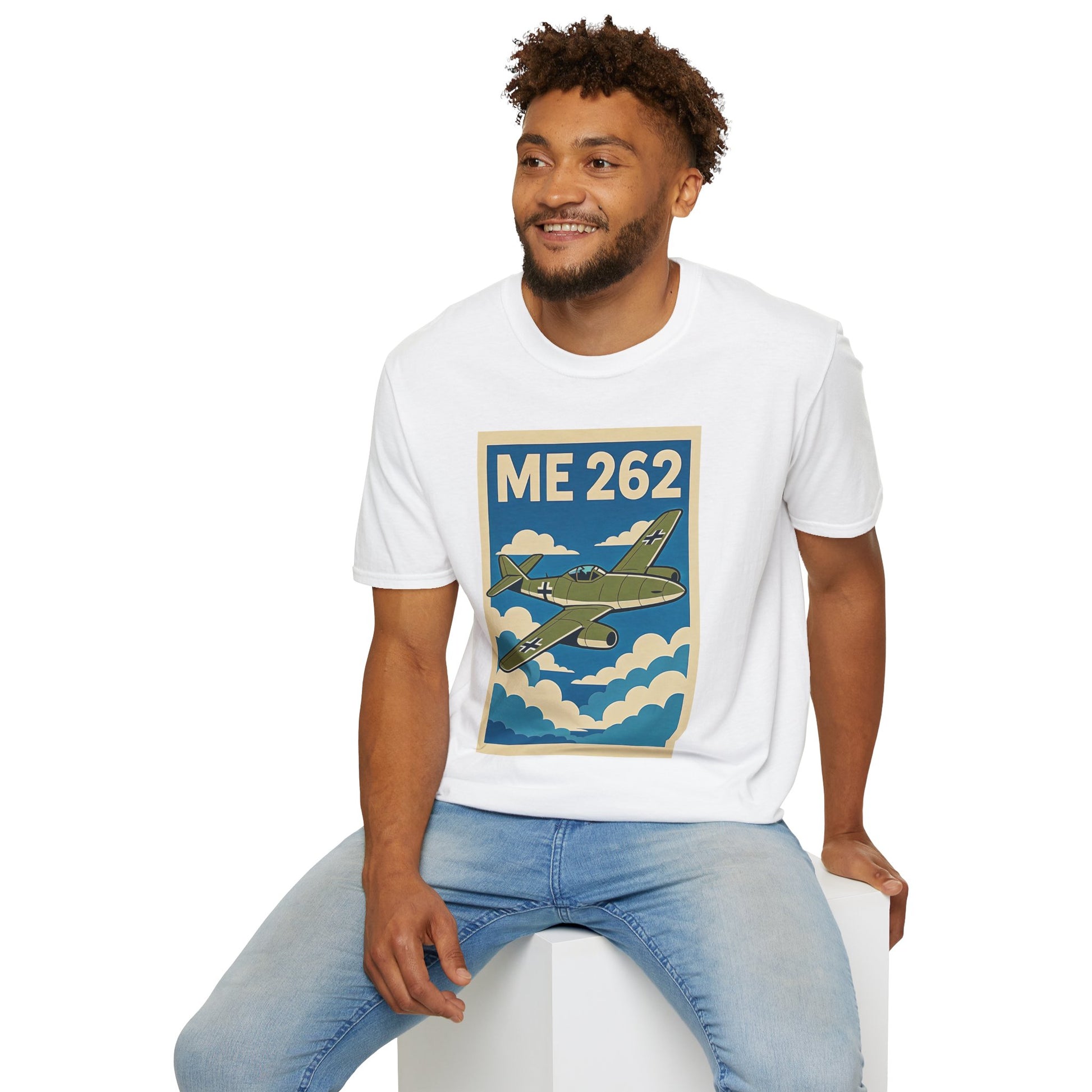 Me 262 Premium T-Shirt – WWII Jet Fighter Full Graphic Aviation Tee - Pilot gifts - warbird t-shirt