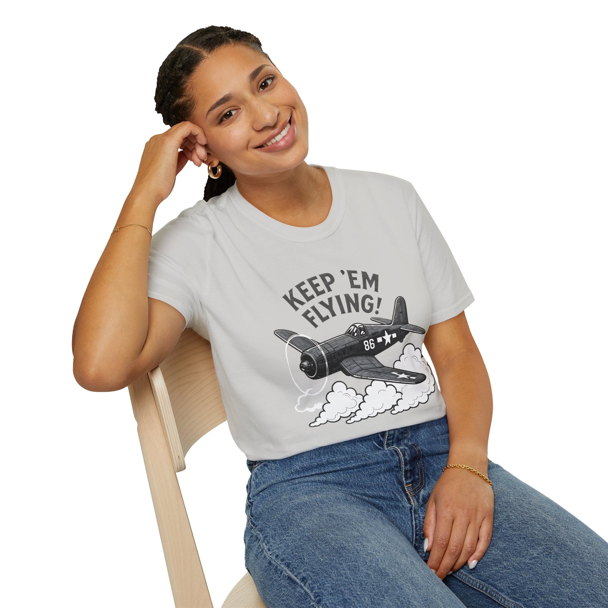 F4U Corsair Premium T-Shirt – “Keep ’Em Flying!” Bent-Wing WWII Fighter Tee - Pilot gifts - warbird t-shirt