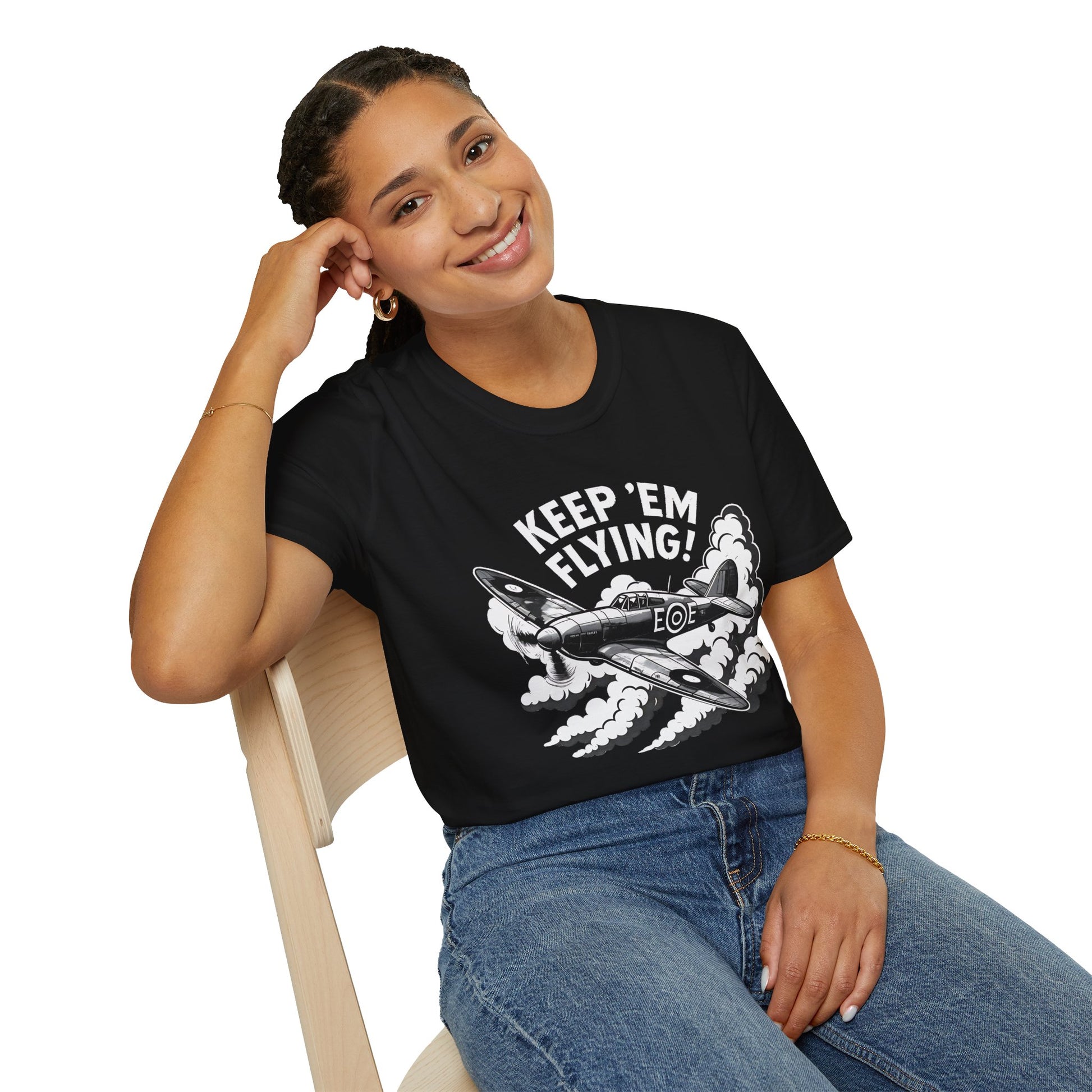 Hurricane Premium T-Shirt – “Keep ’Em Flying!” WWII British Fighter Tee - Pilot gifts - warbird t-shirt