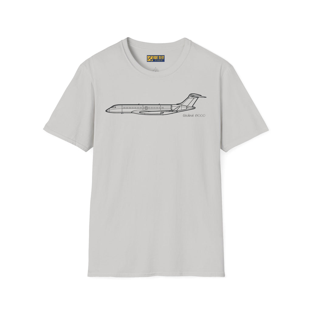 Global 8000 T-Shirt – Global 8000 Flagship Business Jet Aviation Tee