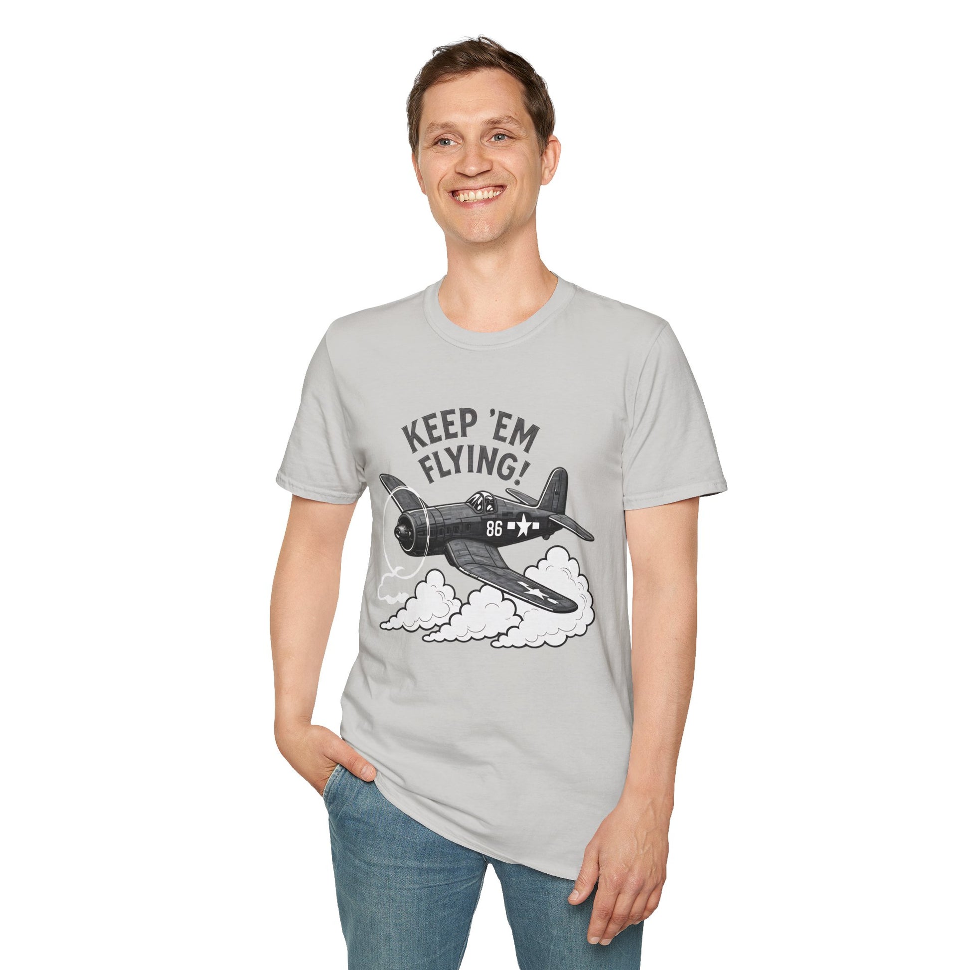 F4U Corsair Premium T-Shirt – “Keep ’Em Flying!” Bent-Wing WWII Fighter Tee - Pilot gifts - warbird t-shirt
