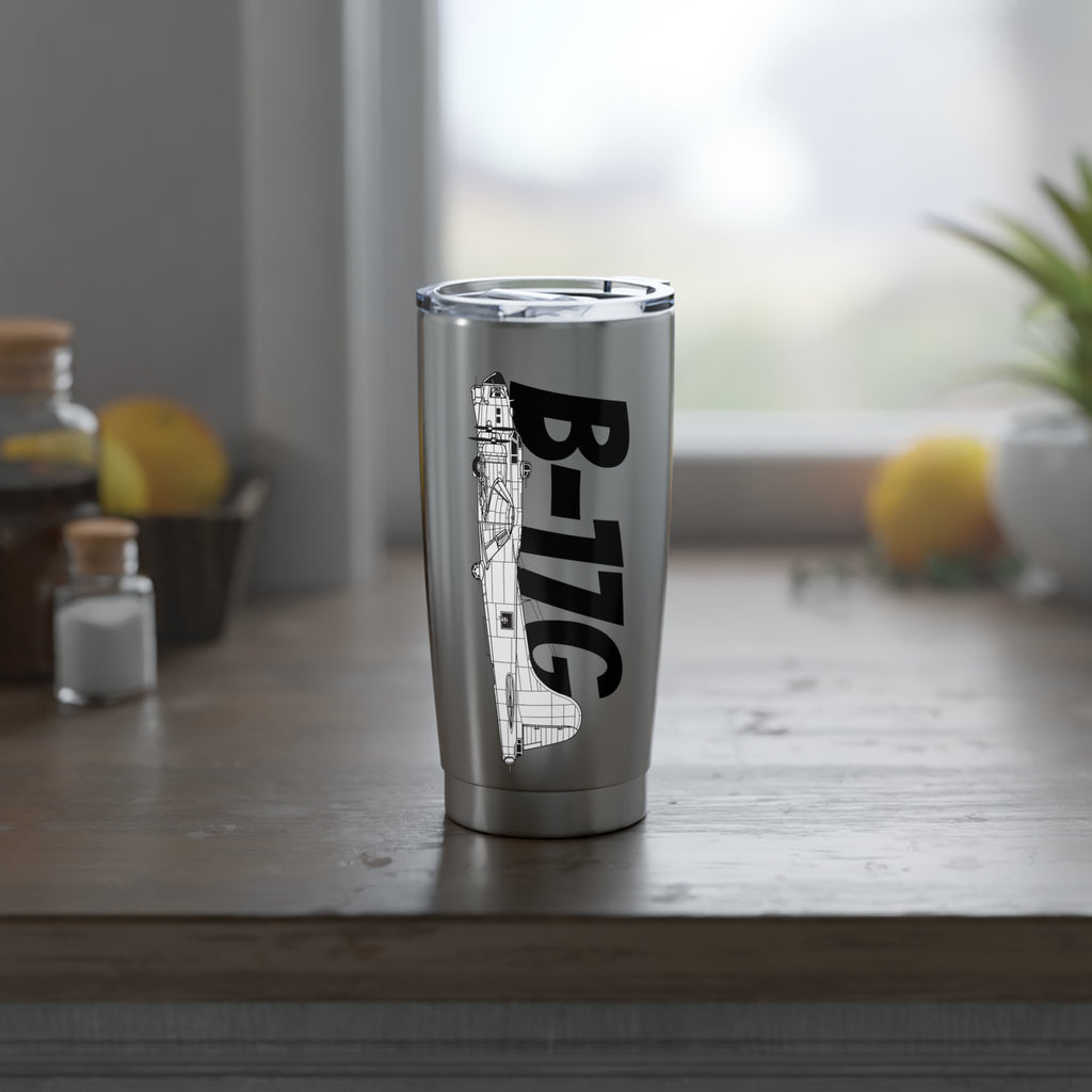B-17G Tumbler – WWII Heavy Bomber Profile Design - Mug - Gifts for pilots - Aviation apparel