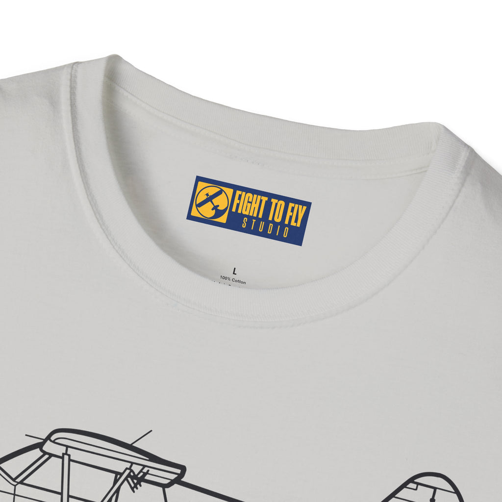 Husky A-1C T-Shirt – A-1C Taildragger STOL Aircraft Aviation Tee