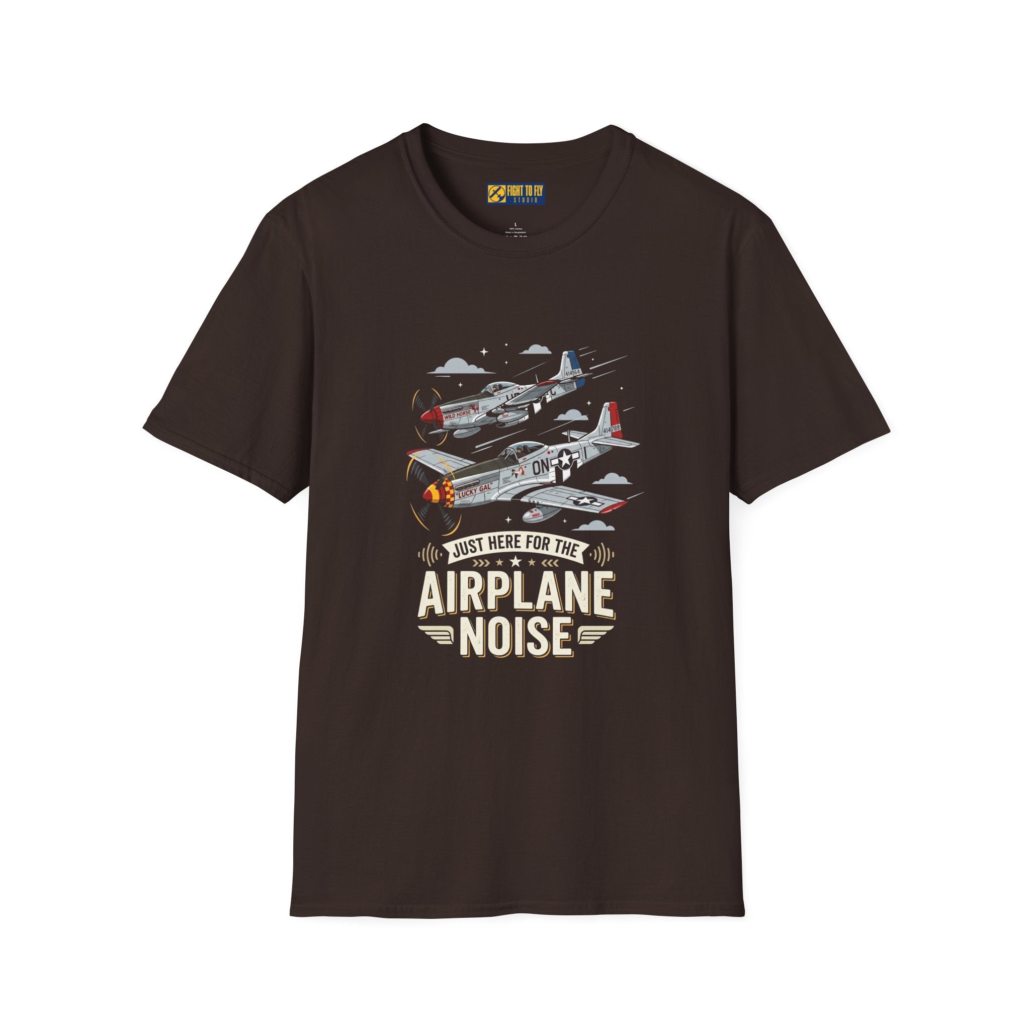Just Here for the Airplane Noise Mustang Tee