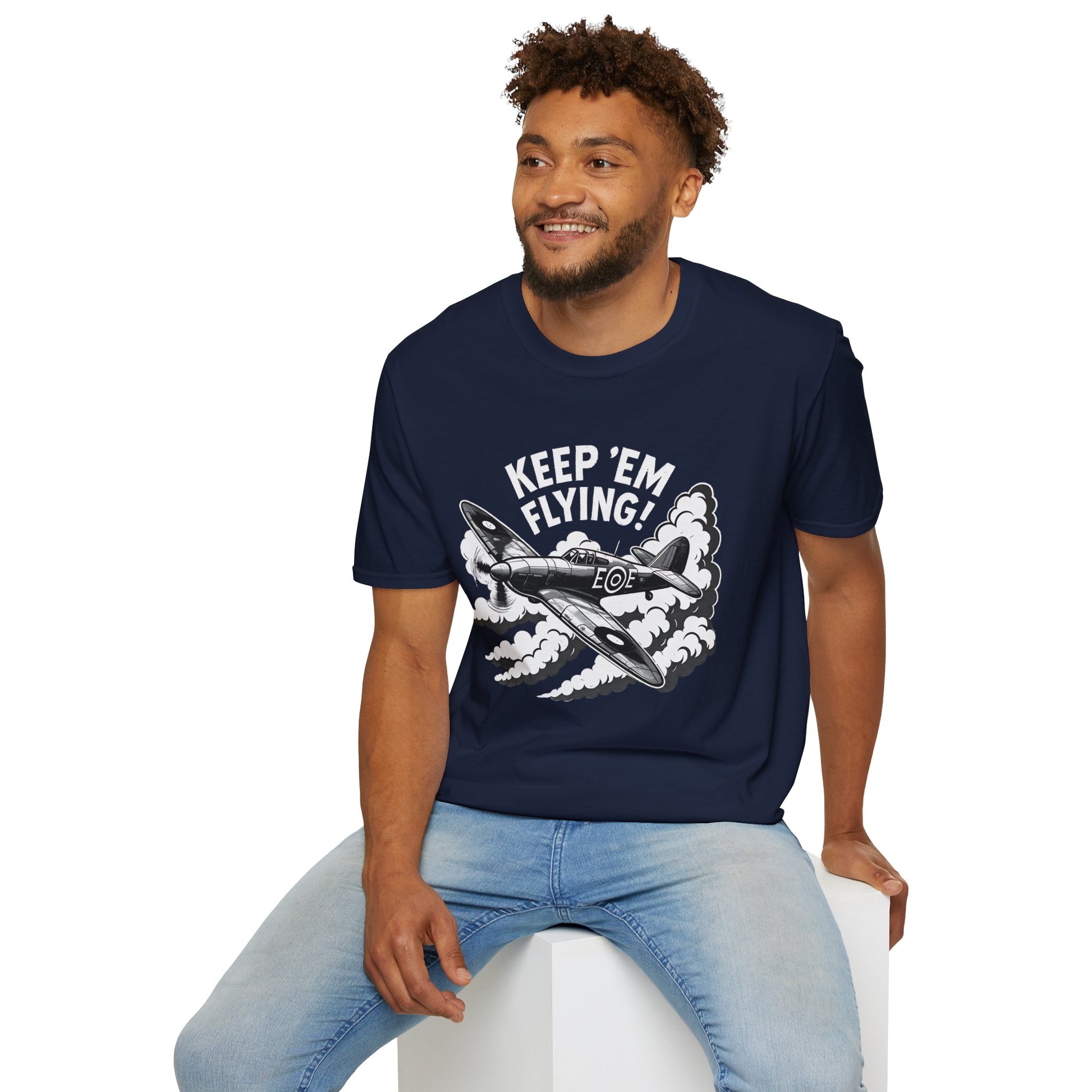 Hurricane Premium T-Shirt – “Keep ’Em Flying!” WWII British Fighter Tee - Pilot gifts - warbird t-shirt