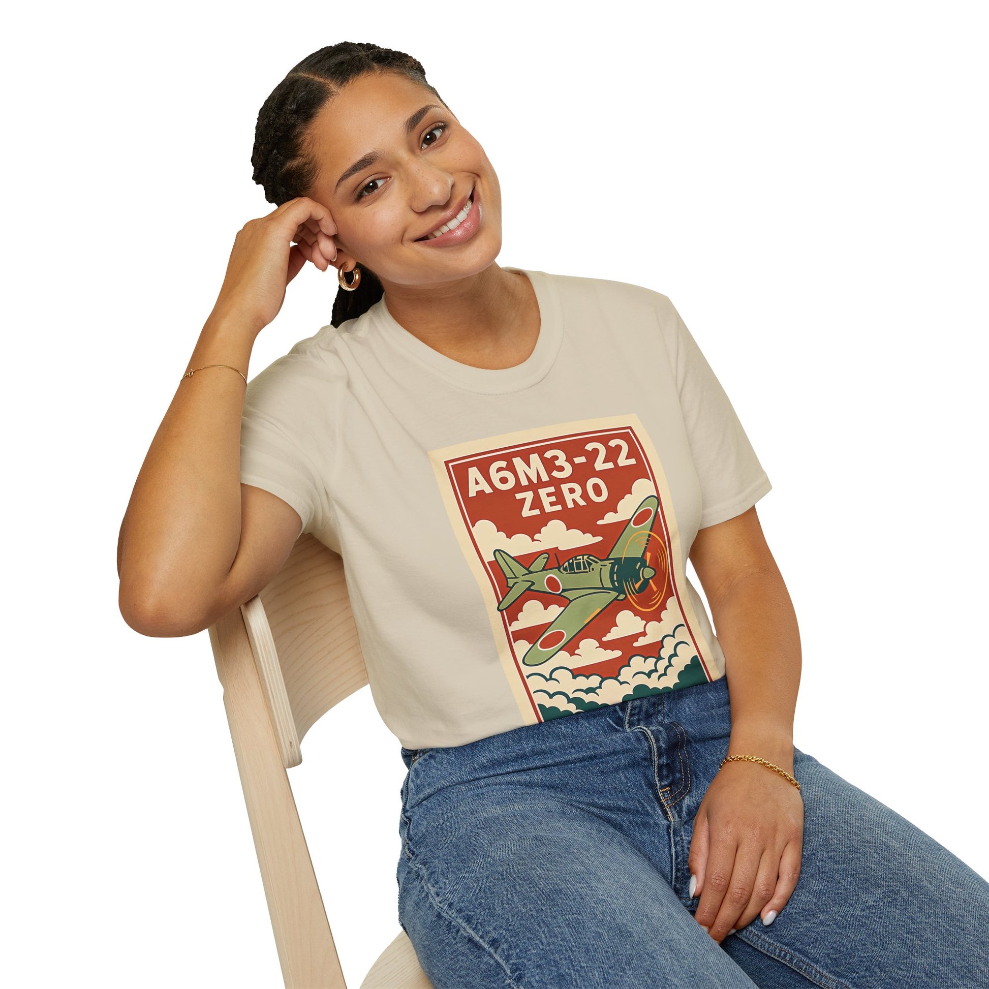 A6M Zero Premium T-Shirt – WWII Japanese Fighter Full Graphic Aviation Tee - Pilot gifts - warbird t-shirt