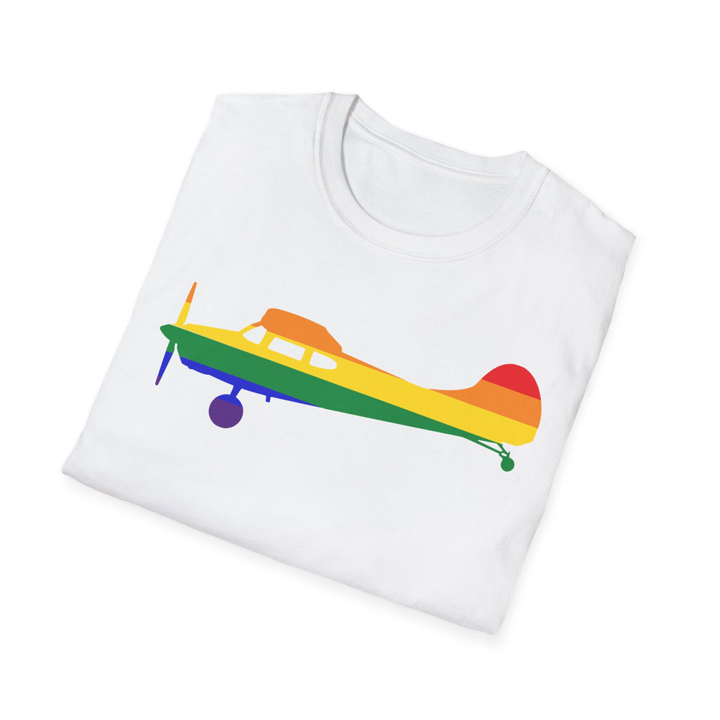 Cessna 170 Rainbow Pride Airplane Silhouette