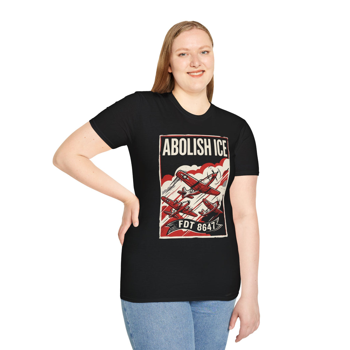 Abolish ICE WWII Warbirds Red Skies T-Shirt