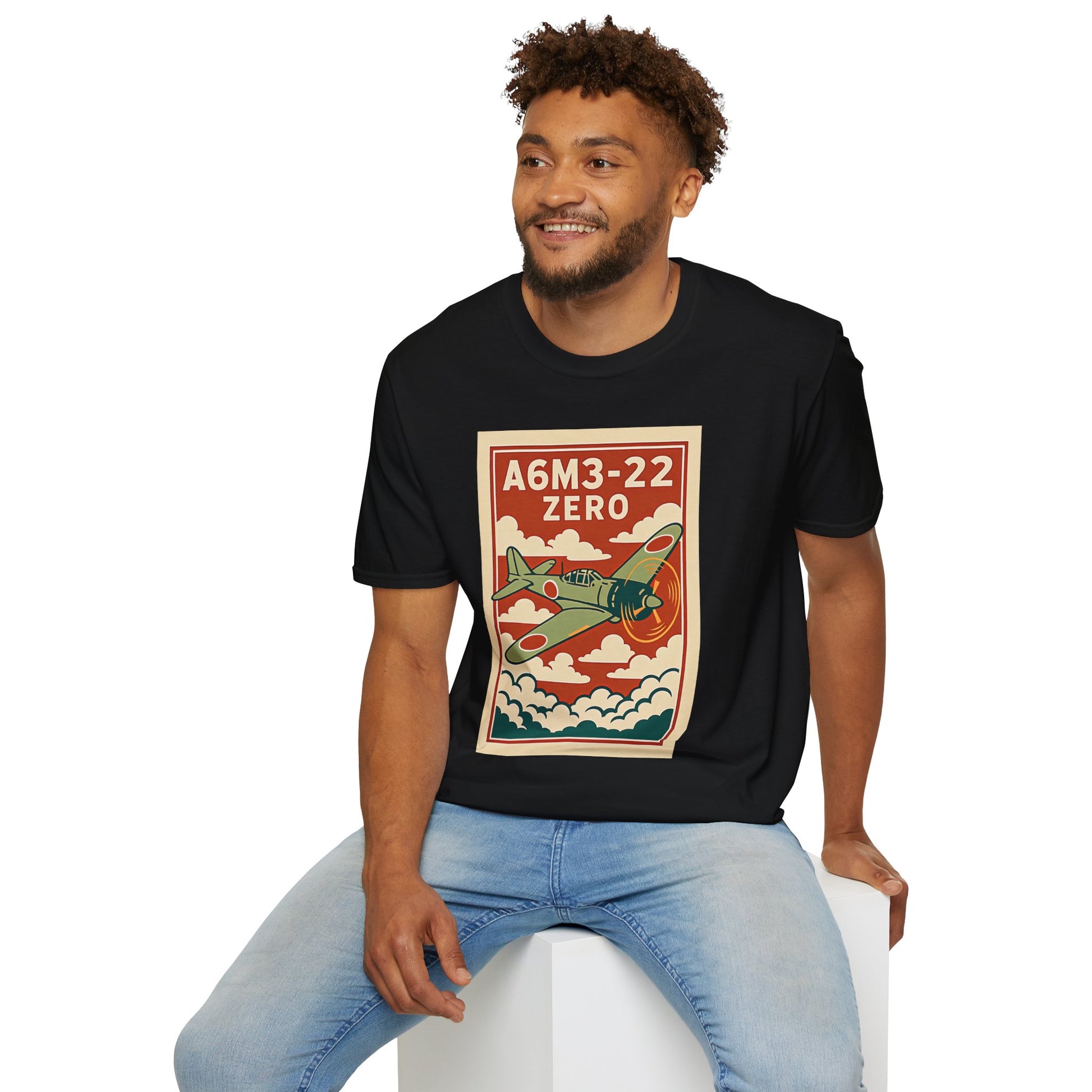 A6M Zero Premium T-Shirt – WWII Japanese Fighter Full Graphic Aviation Tee - Pilot gifts - warbird t-shirt