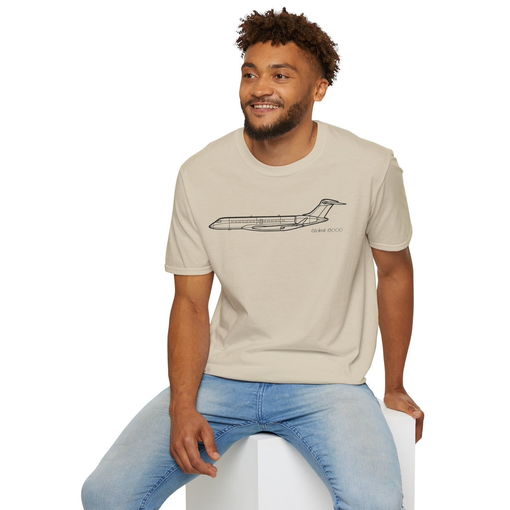 Global 8000 T-Shirt – Global 8000 Flagship Business Jet Aviation Tee