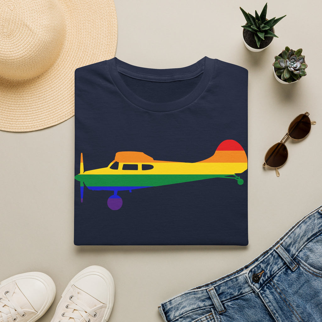 Cessna 170 Rainbow Pride Airplane Silhouette
