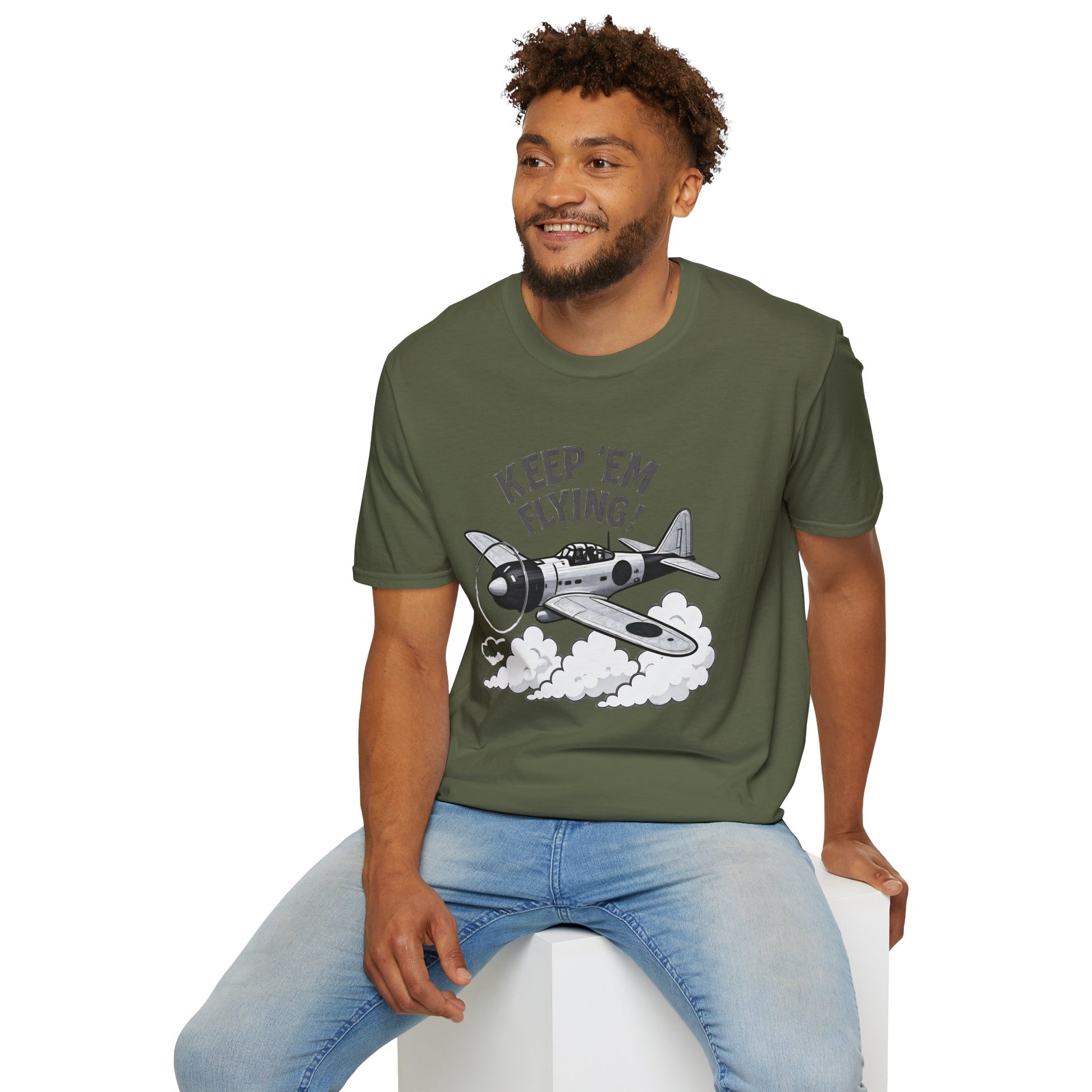 Zero Premium T-Shirt – “Keep ’Em Flying!” WWII Japanese Fighter Graphic Tee - Pilot gifts - warbird t-shirt