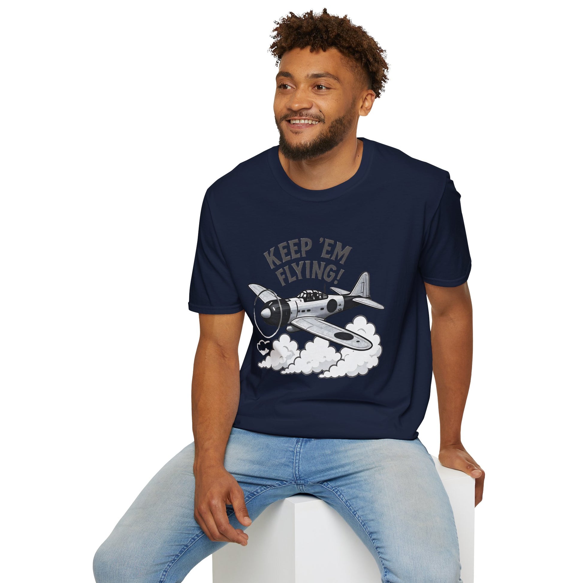 Zero Premium T-Shirt – “Keep ’Em Flying!” WWII Japanese Fighter Graphic Tee - Pilot gifts - warbird t-shirt