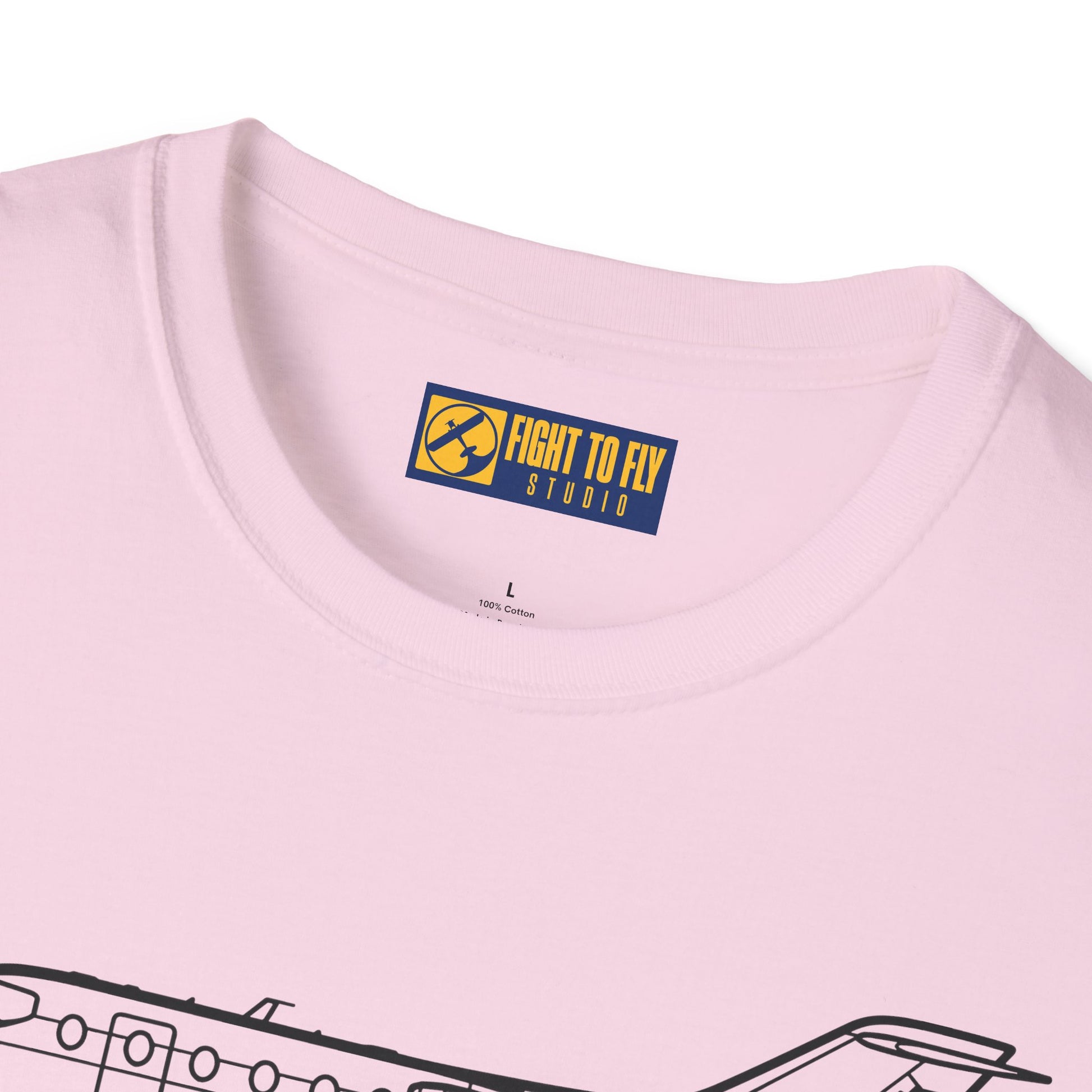 Hawker 400 T-Shirt – Hawker 400 Light Business Jet Side Profile Aviation Tee