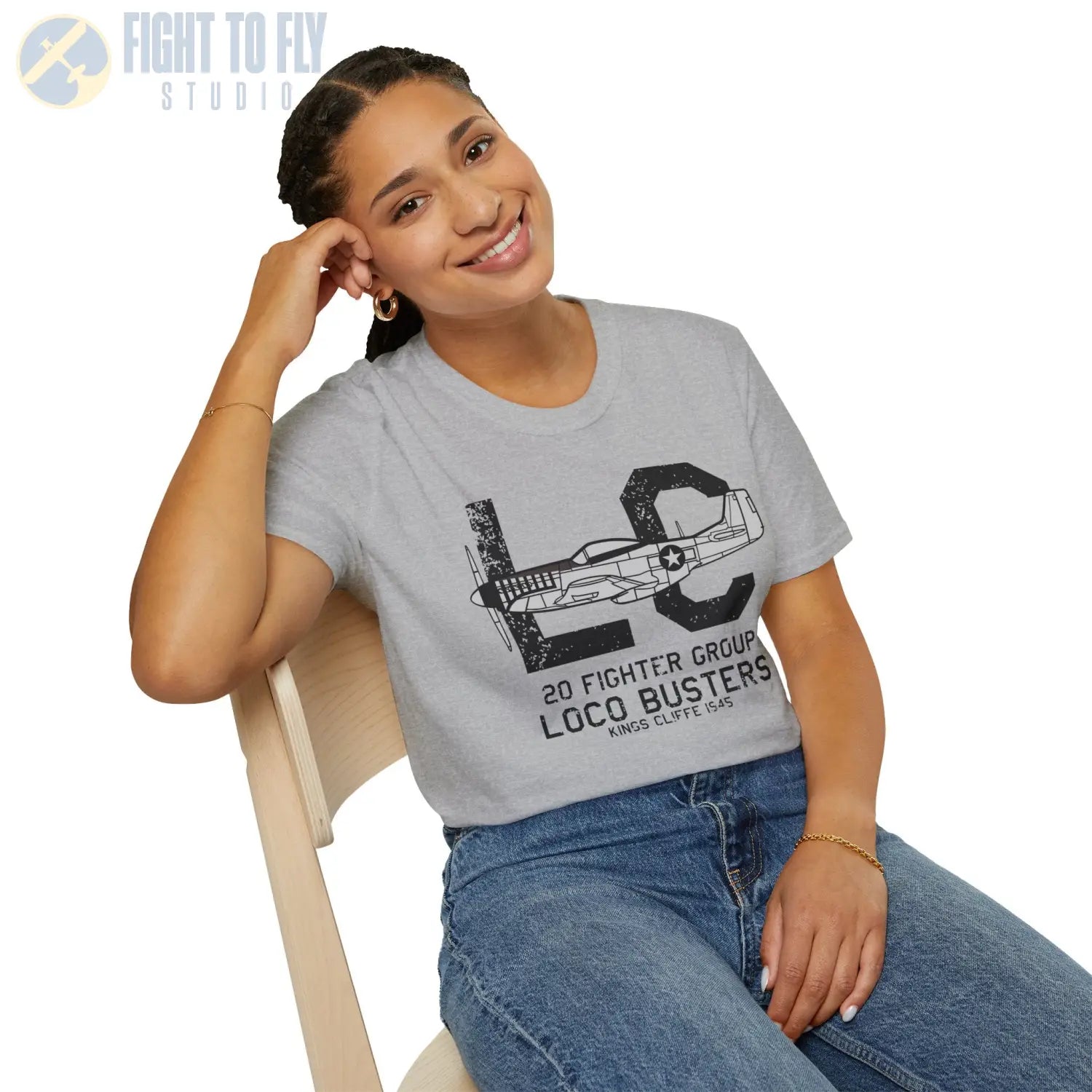 20th Fighter Group “Loco Busters” WWII T-Shirt - Pilot gifts - warbird t-shirt