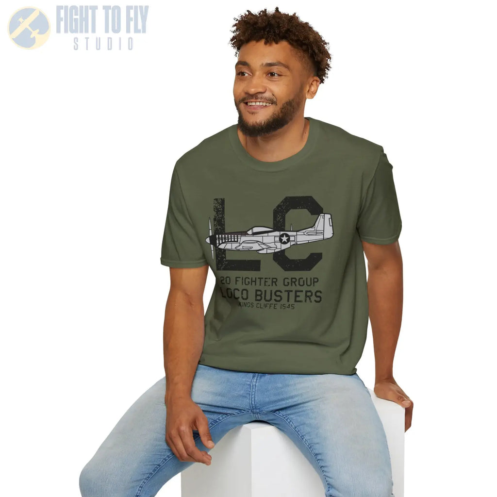 20th Fighter Group “Loco Busters” WWII T-Shirt - Pilot gifts - warbird t-shirt