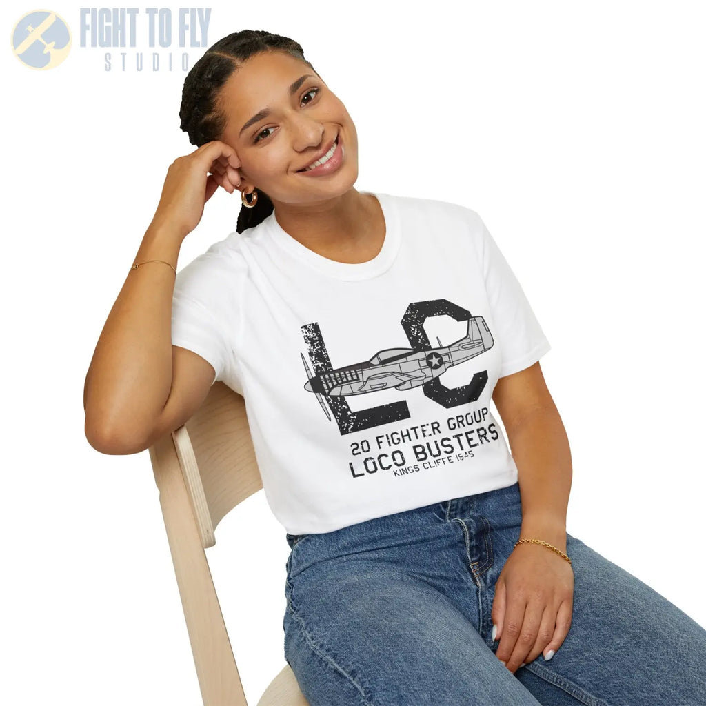 20th Fighter Group “Loco Busters” WWII T-Shirt - Pilot gifts - warbird t-shirt