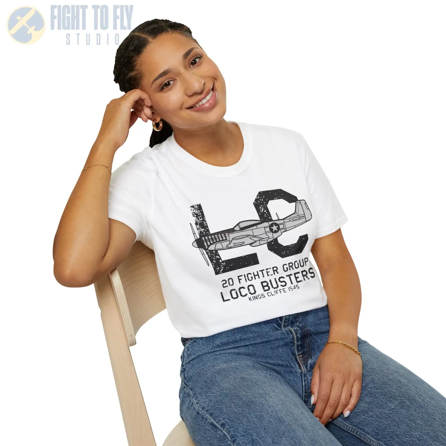 20th Fighter Group “Loco Busters” WWII T-Shirt - Pilot gifts - warbird t-shirt