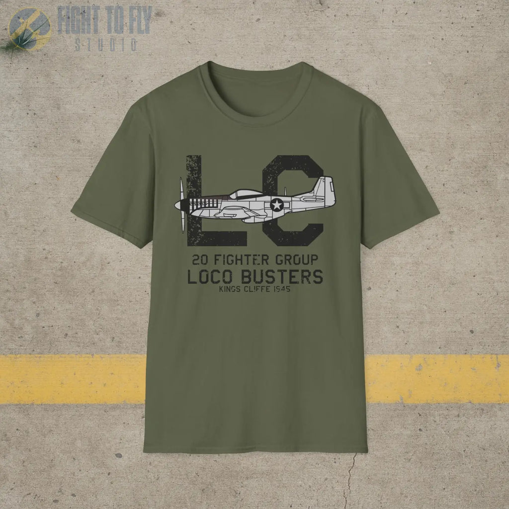 20th Fighter Group “Loco Busters” WWII T-Shirt - Pilot gifts - warbird t-shirt