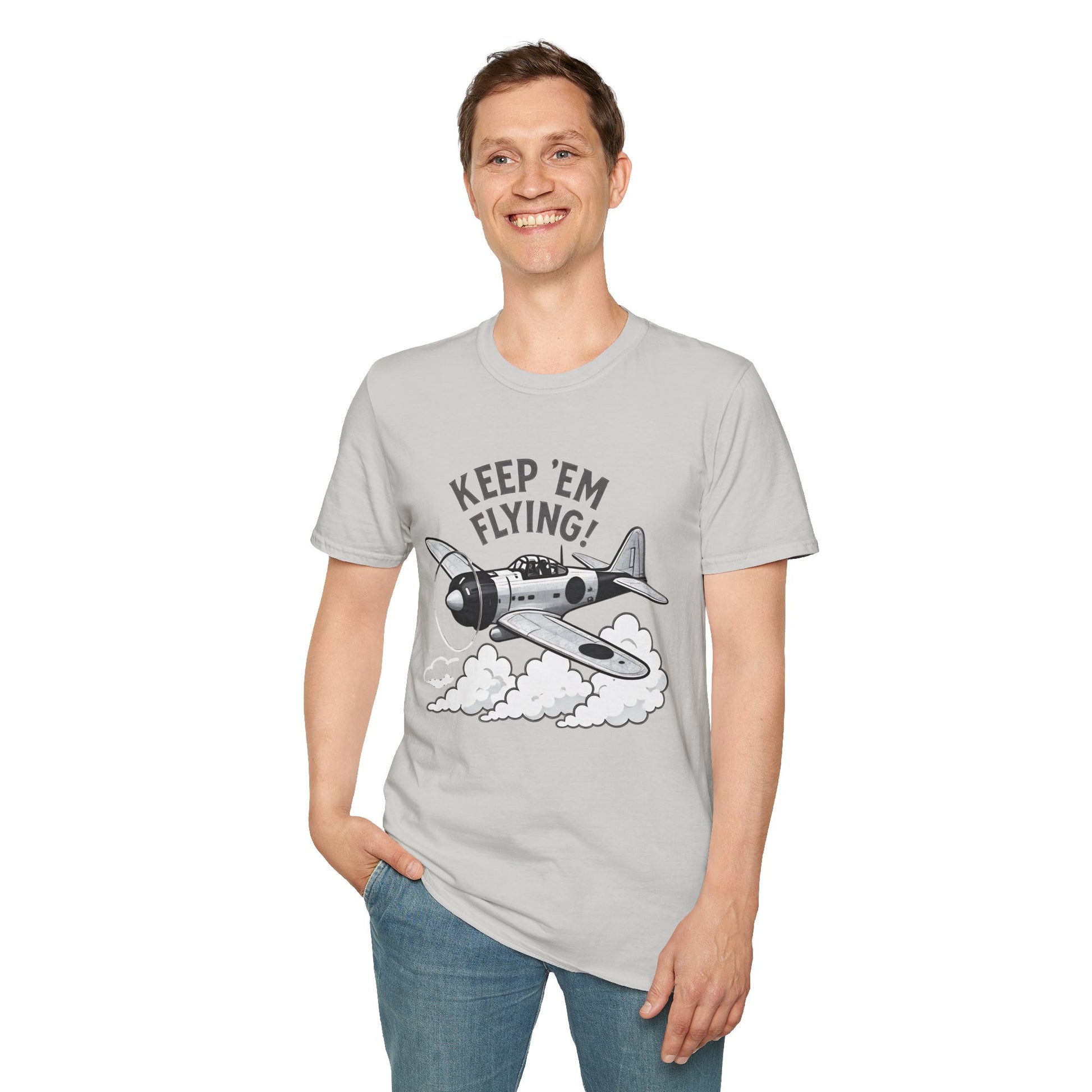 Zero Premium T-Shirt – “Keep ’Em Flying!” WWII Japanese Fighter Graphic Tee - Pilot gifts - warbird t-shirt