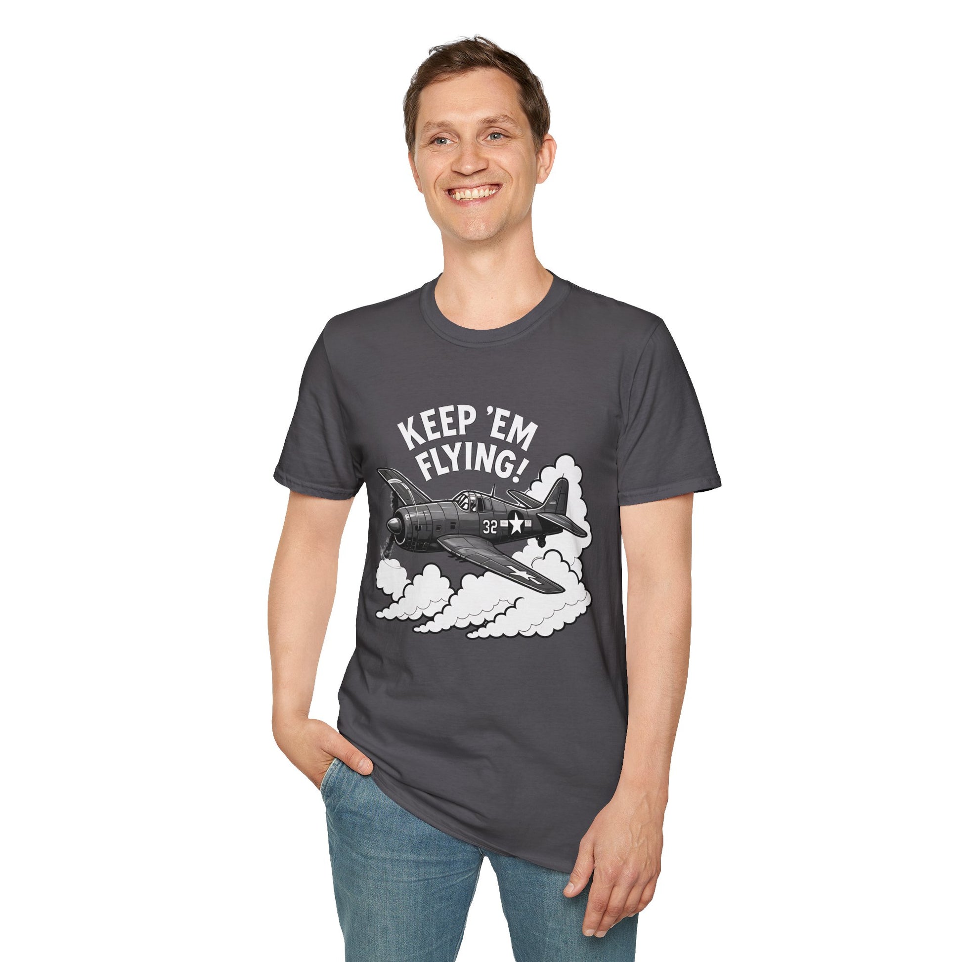 F6F Hellcat Premium T-Shirt – “Keep ’Em Flying!” WWII Naval Fighter Graphic Tee - Pilot gifts - warbird t-shirt