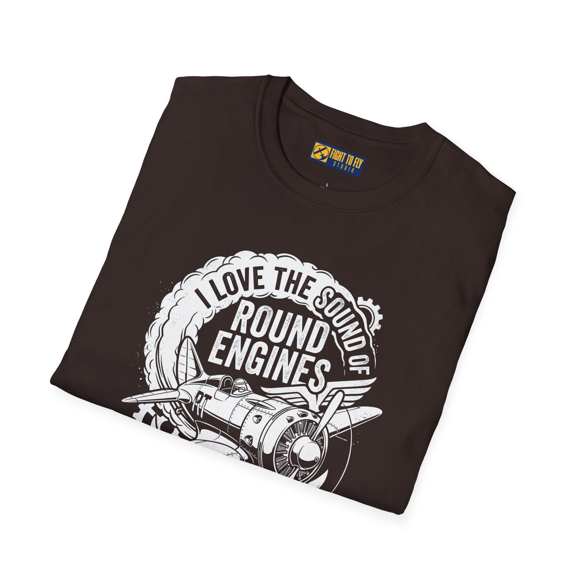 I Love the Sound of Round Engines Retro Aviation Tee