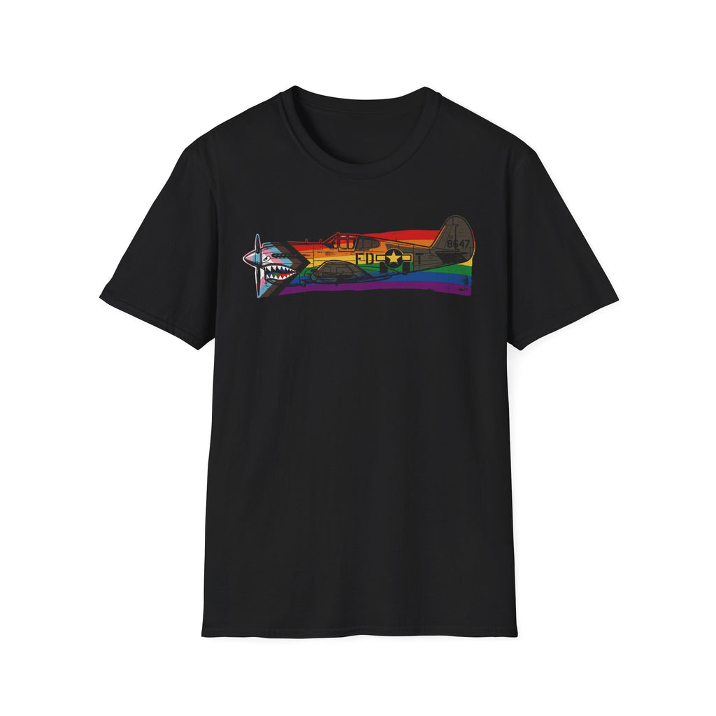 P-40 Warhawk Progress Pride Vintage Warbird T-Shirt