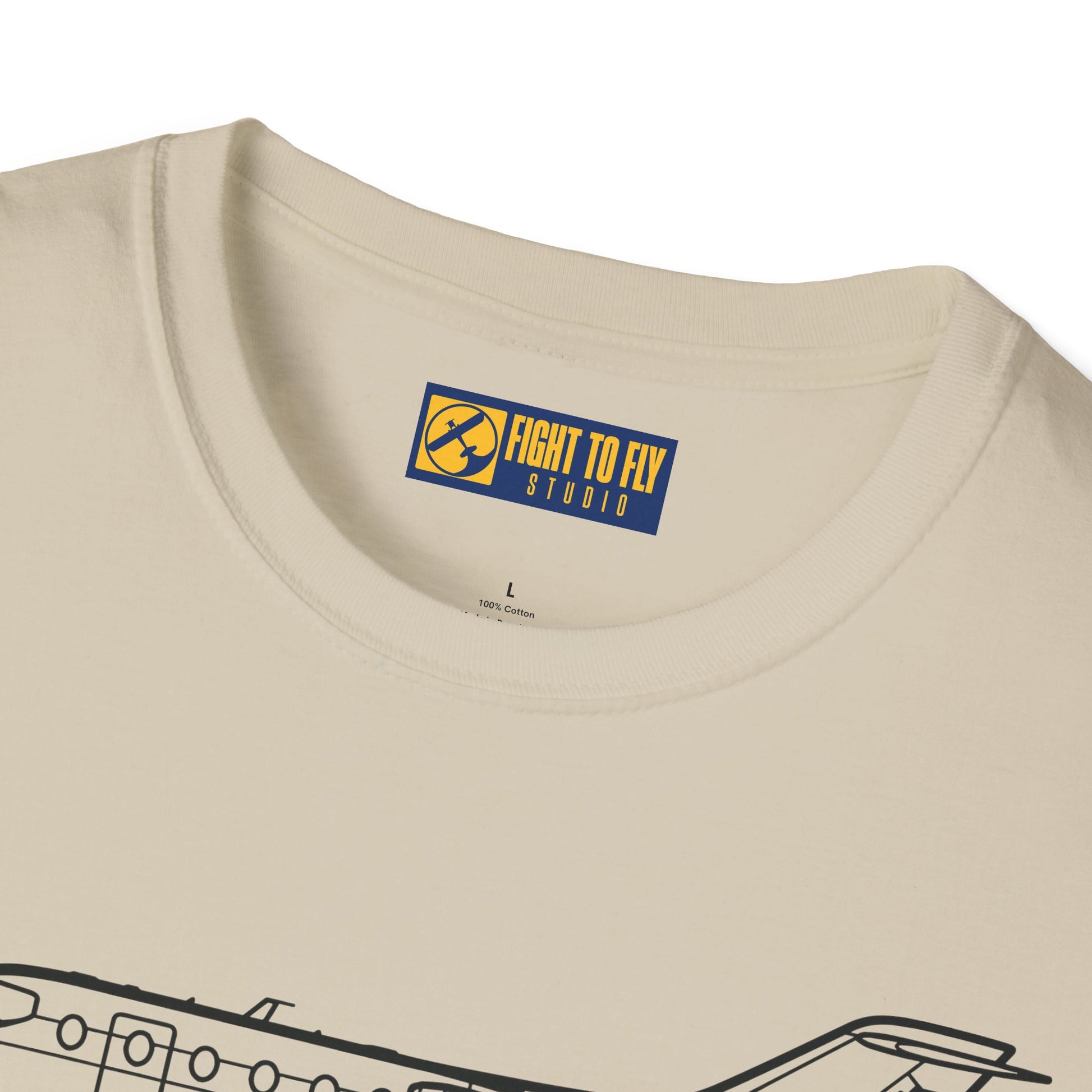 Hawker 400 T-Shirt – Hawker 400 Light Business Jet Side Profile Aviation Tee